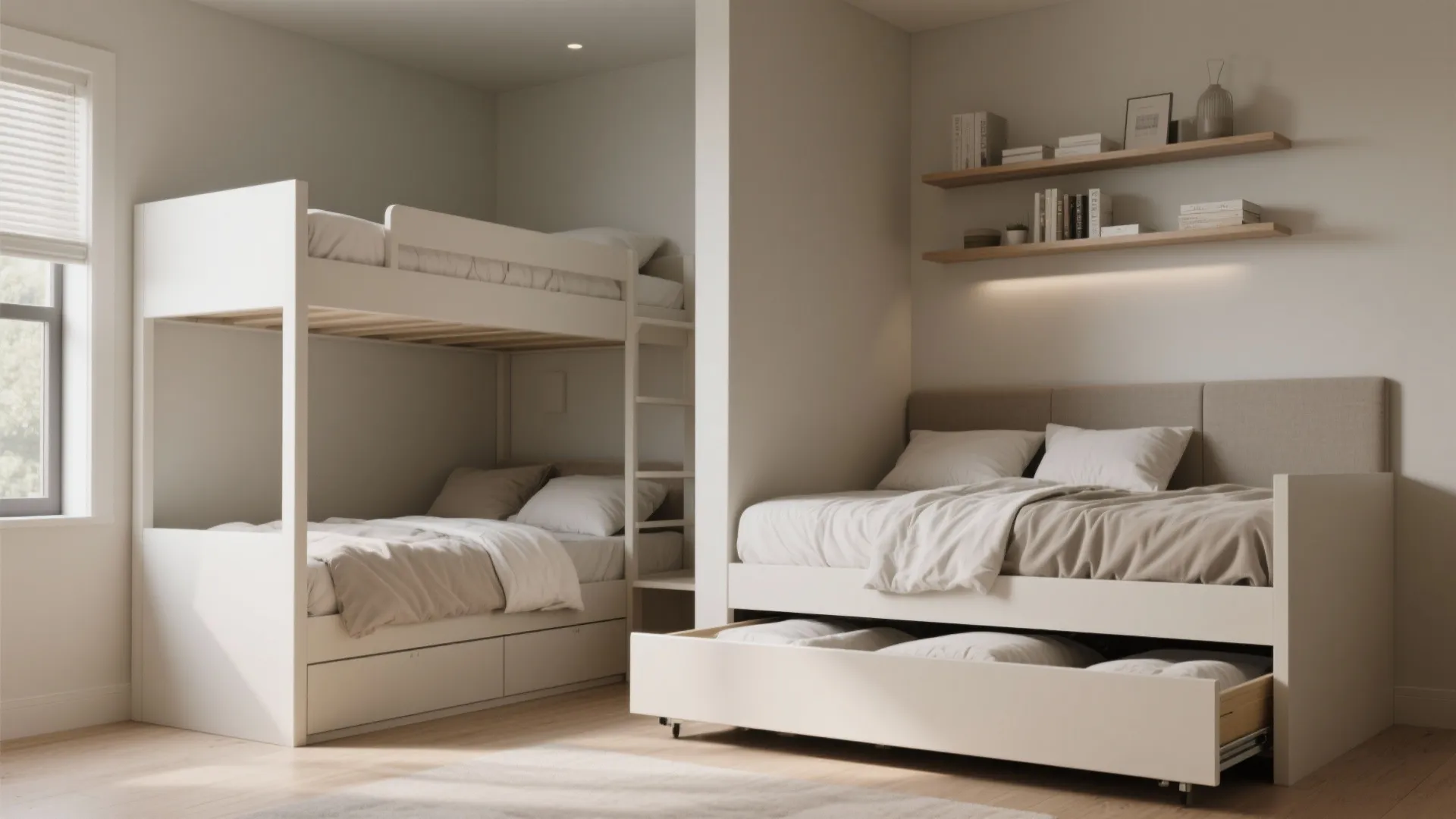 3. Trundle + Bunk Combo for Flexibility