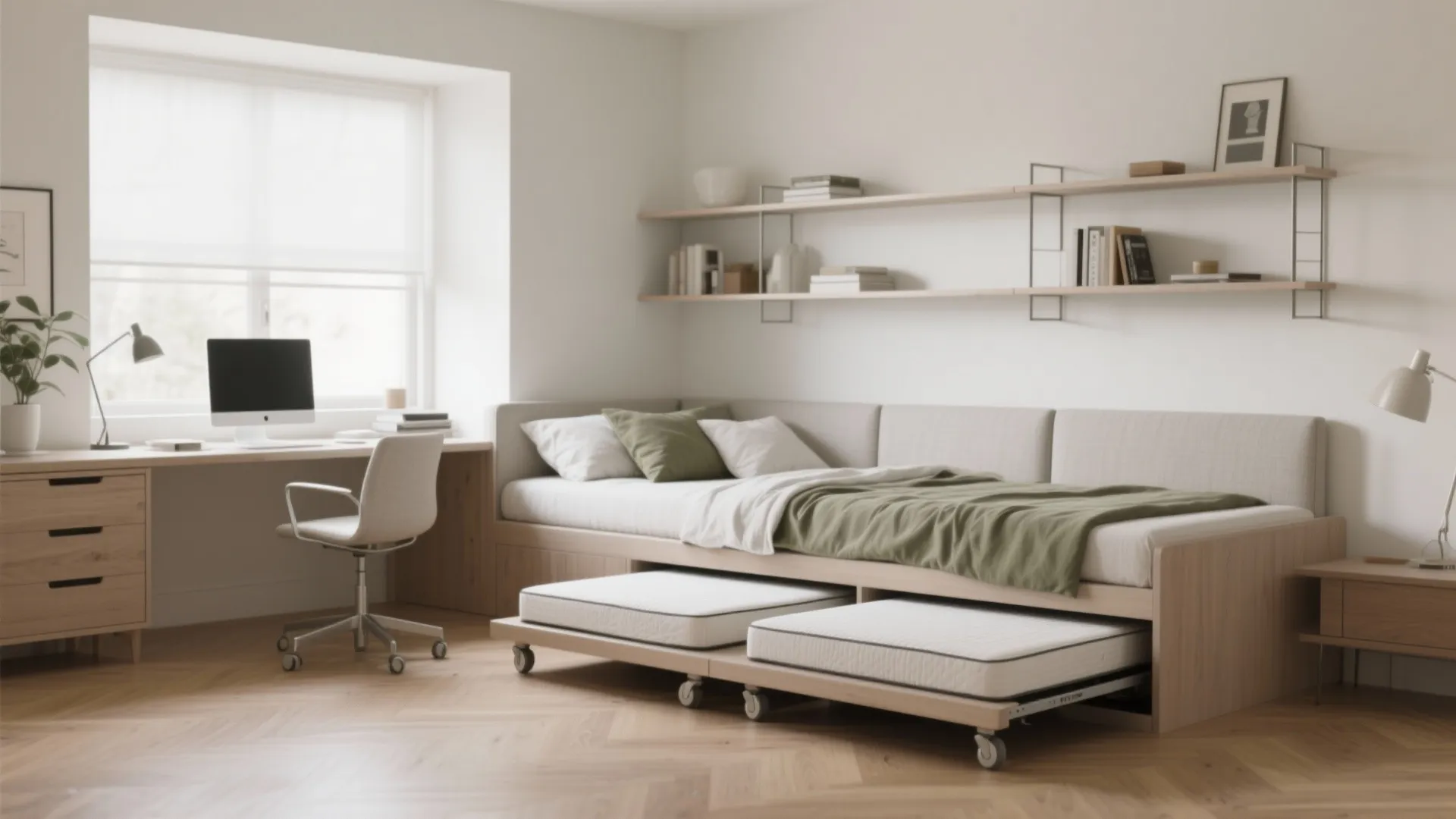 Daybed + Trundle for a 2-in-1 Guest Zone