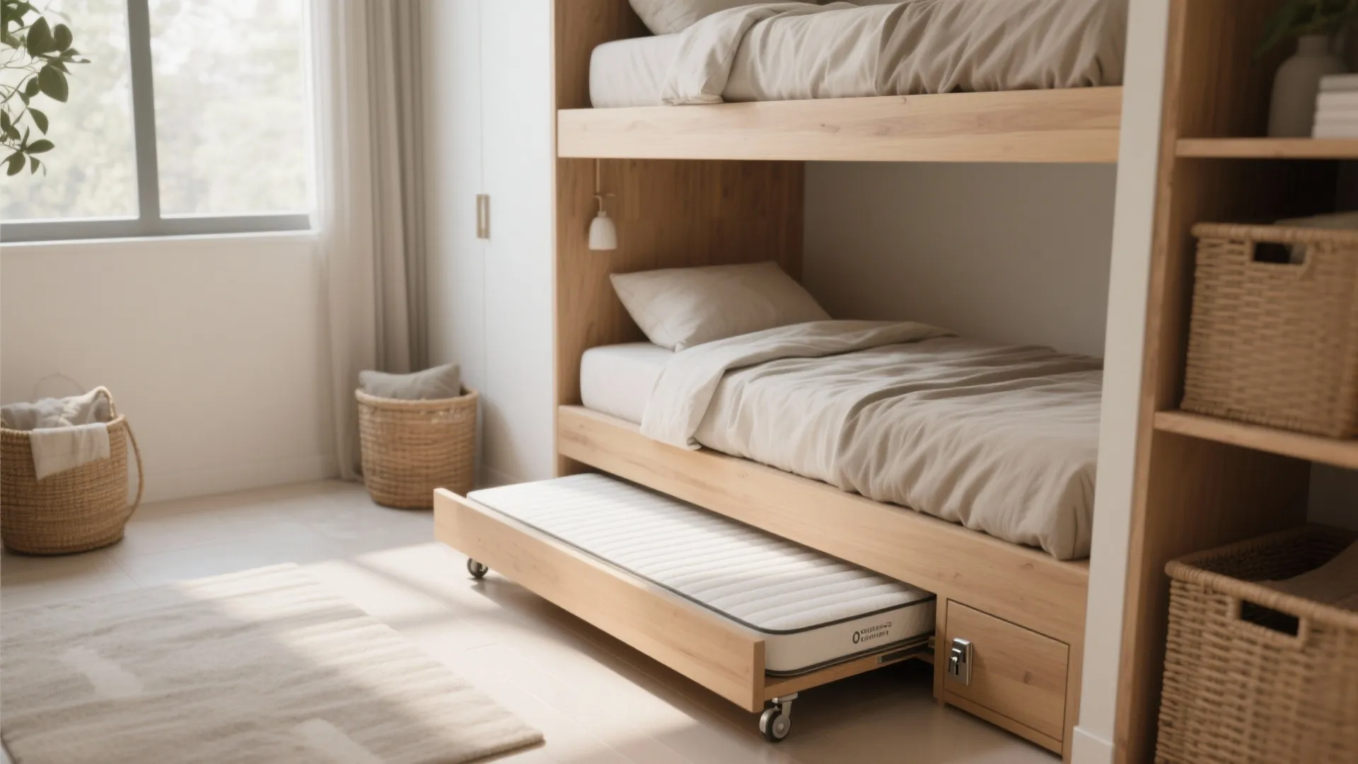 1. Trundle twins that tuck away