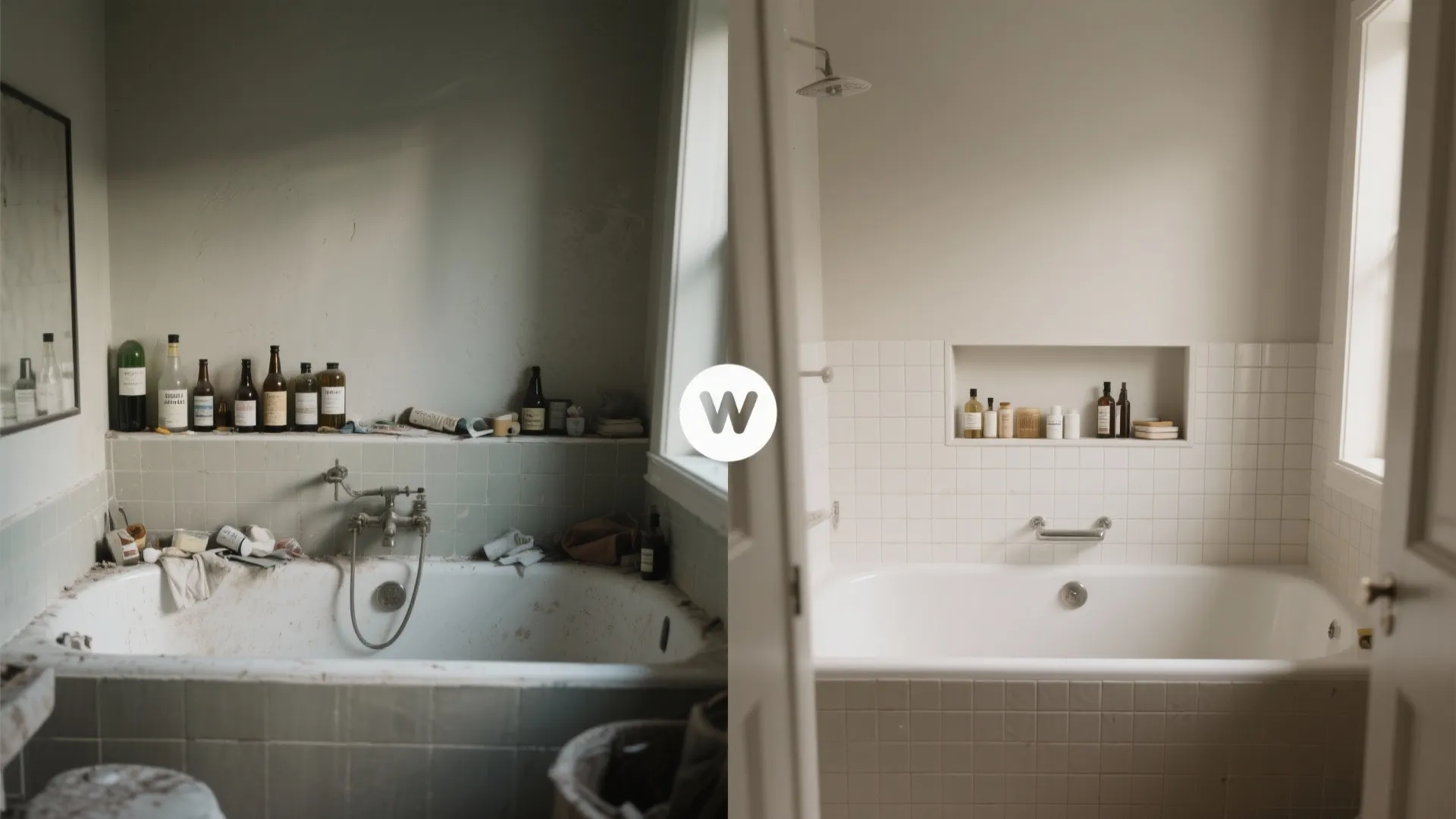 Low Niche Near Tub Deck for Kids and Self-Care