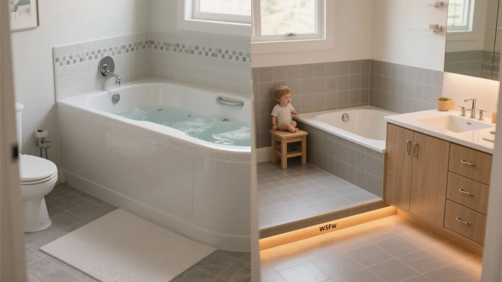 Raised Platform Jacuzzi with Hidden Storage