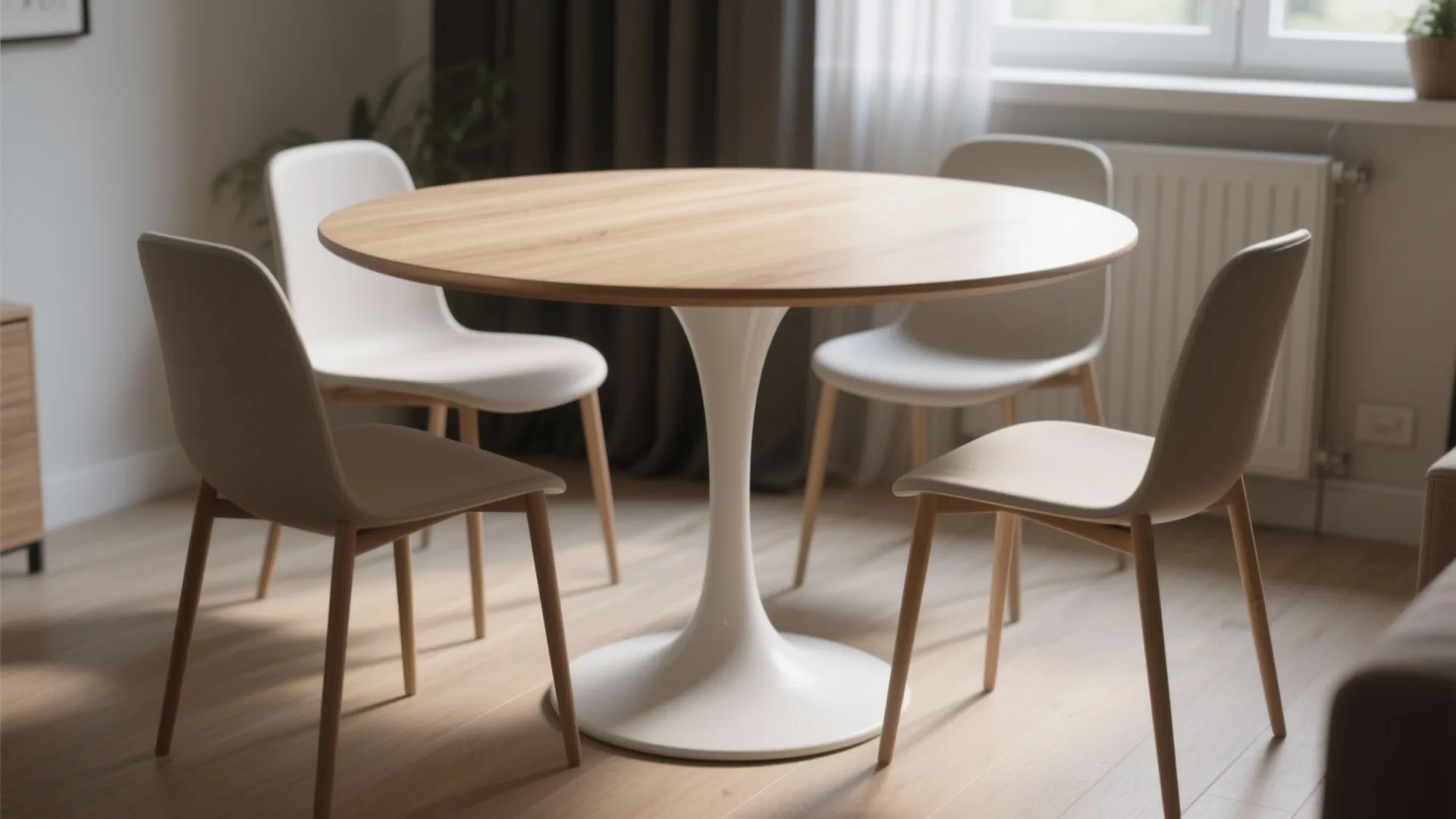 1. Embrace a single pedestal or tulip base