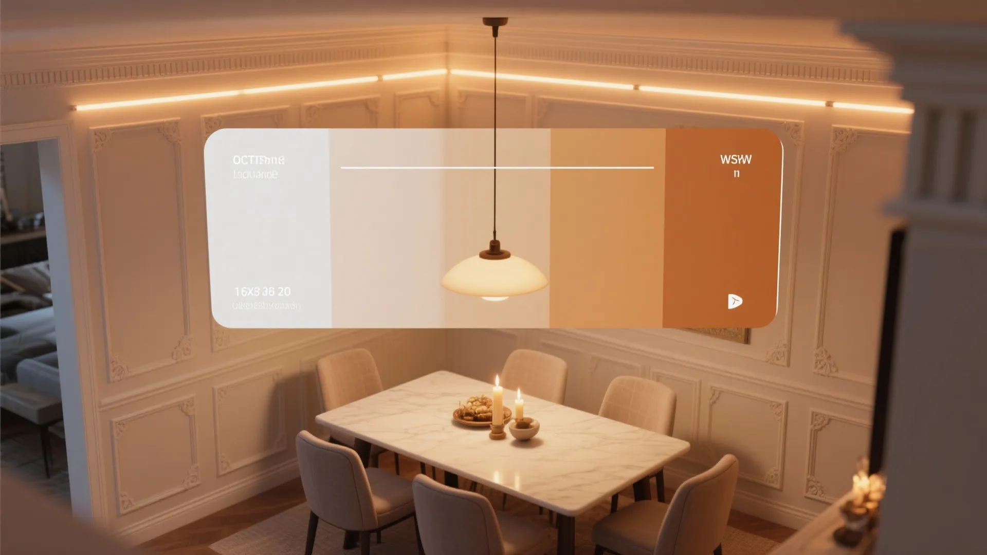 2. Warm tunable LEDs for mood control