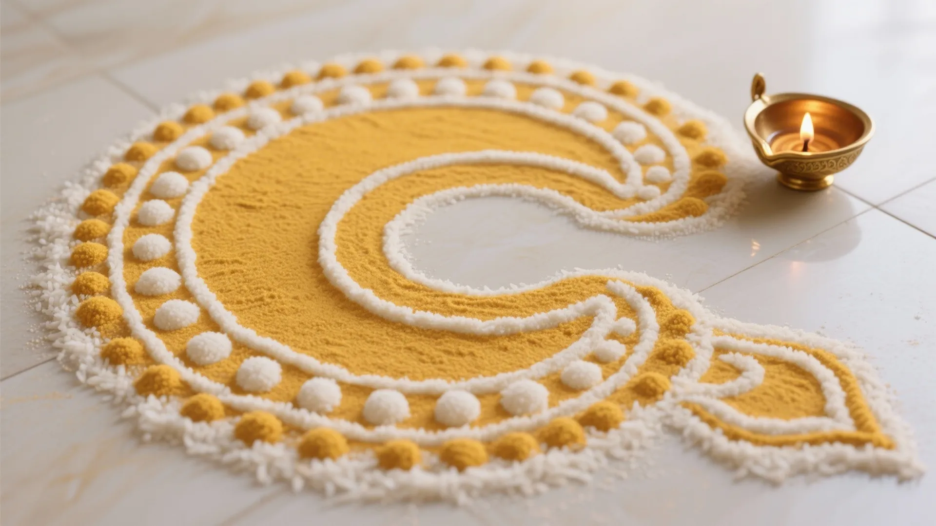 Dual-Tone Minimalism with Turmeric and White