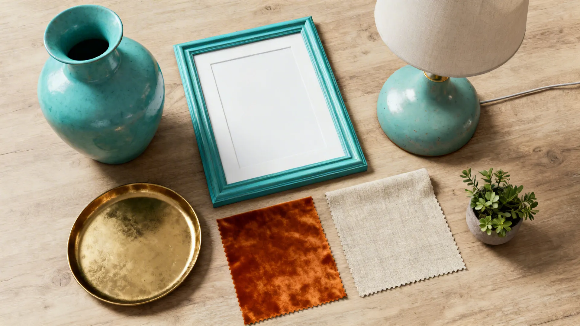 3. Balance with turquoise in art and accessories