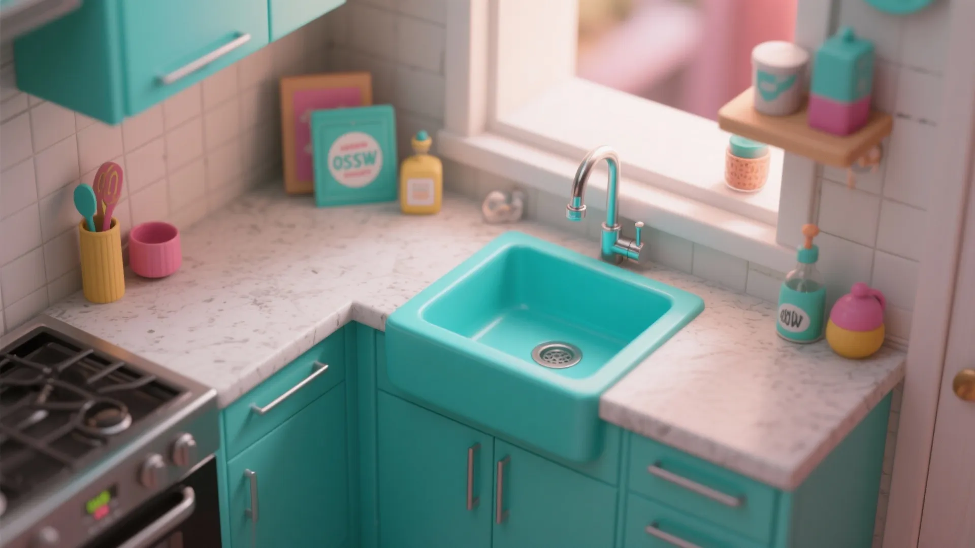 5. Bold Accent: Small Bar Sink in Turquoise