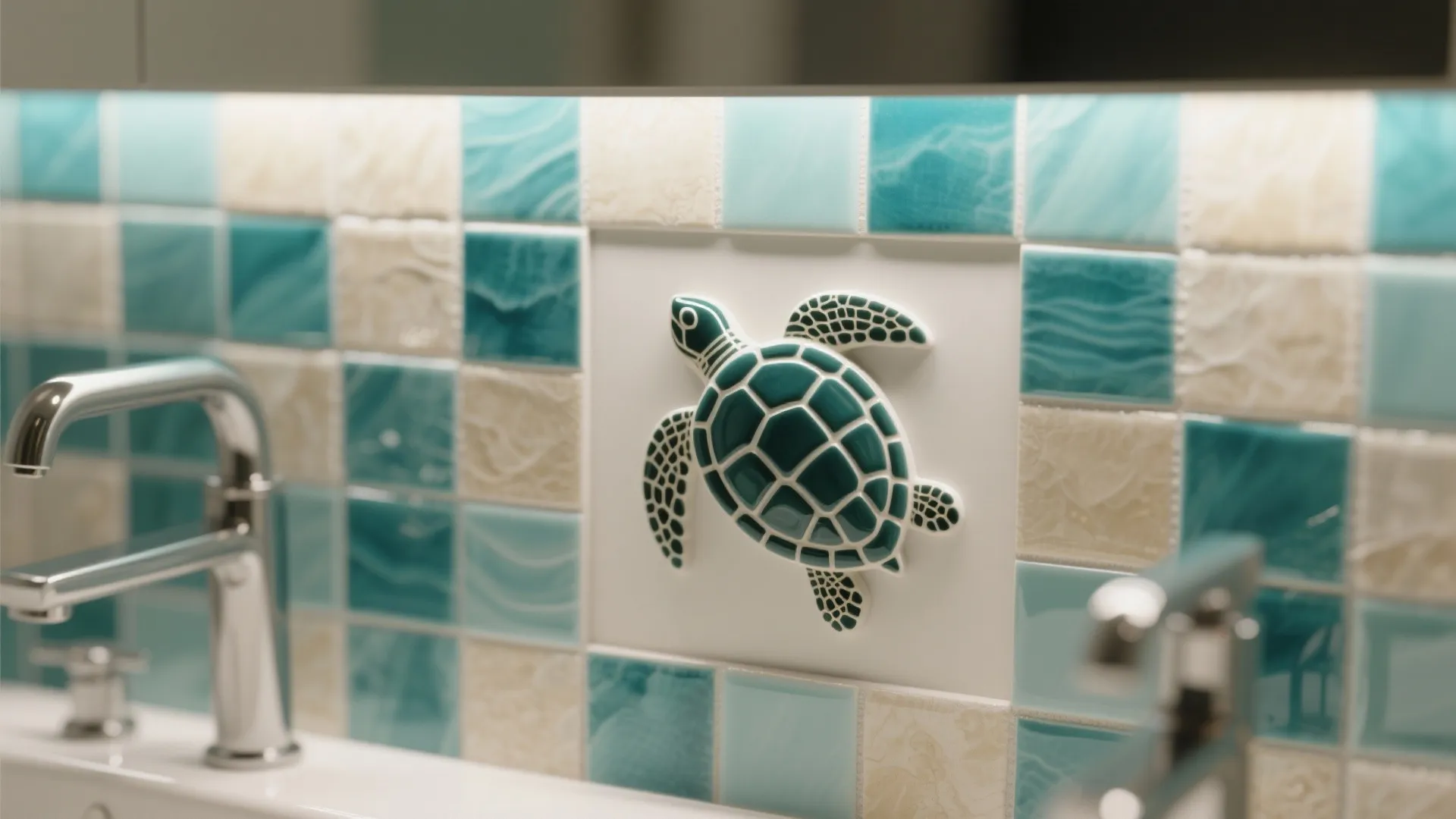 2) Turtle tile accent or mosaic