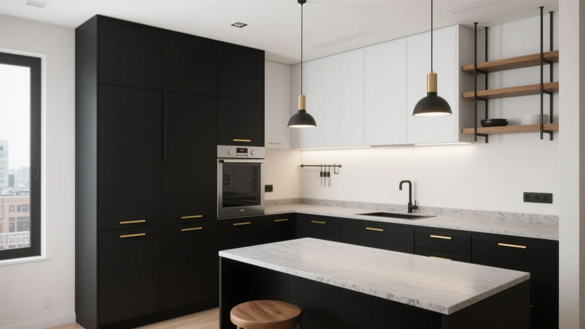 5 Bold Kitchen Ideas: White and Black Cabinets: How I use contrast, texture, and layout to make small kitchens sing with white and black cabinets