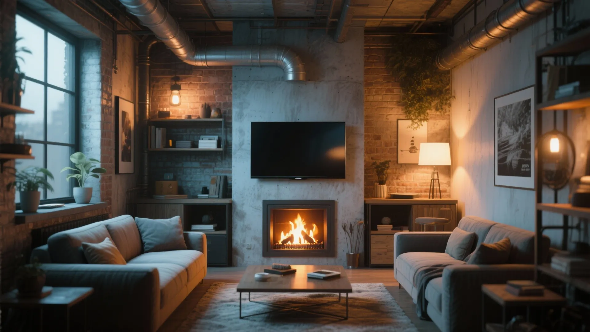 7. TV Above Fireplace