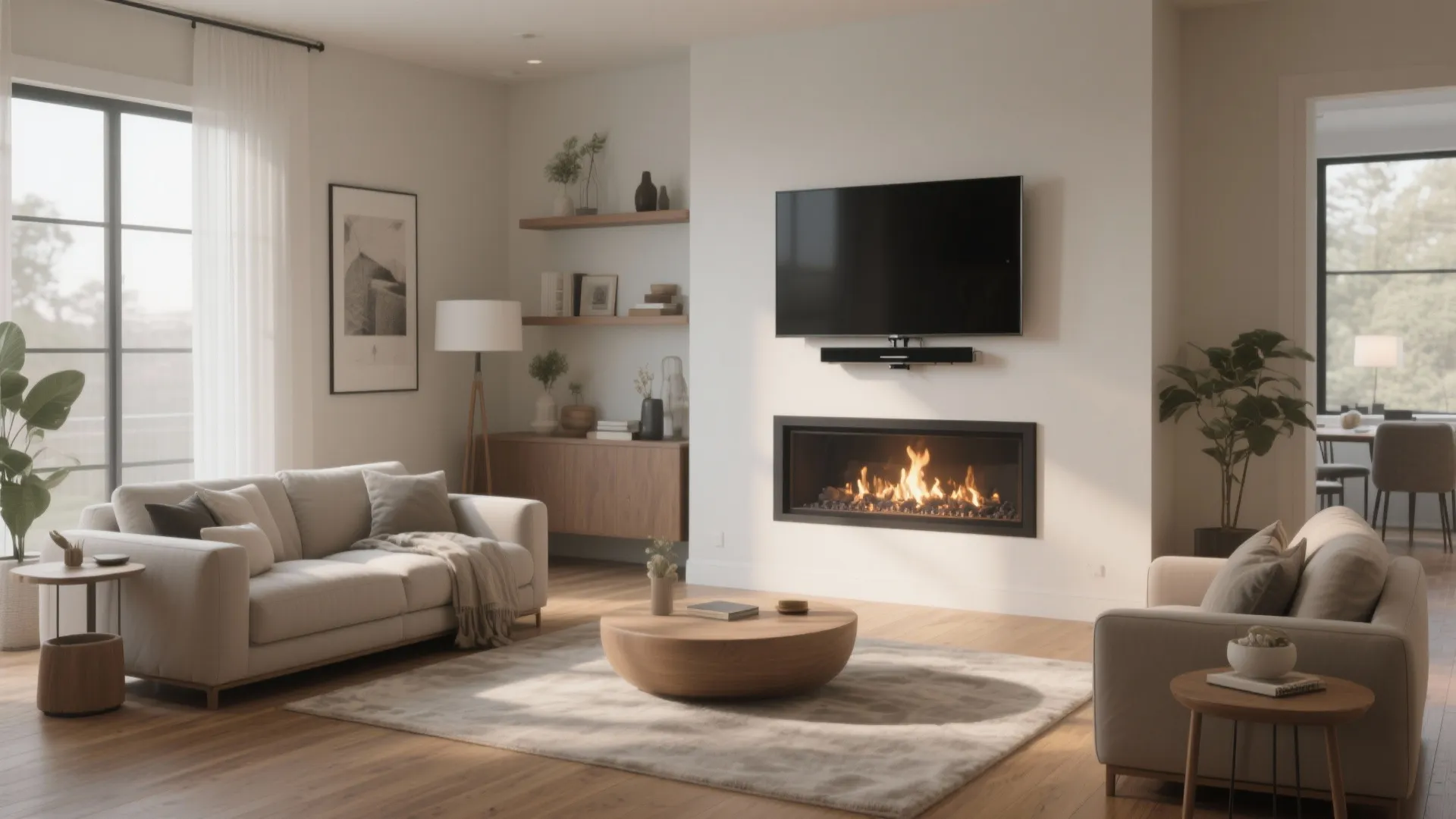8. Fireplace mantel TV mount