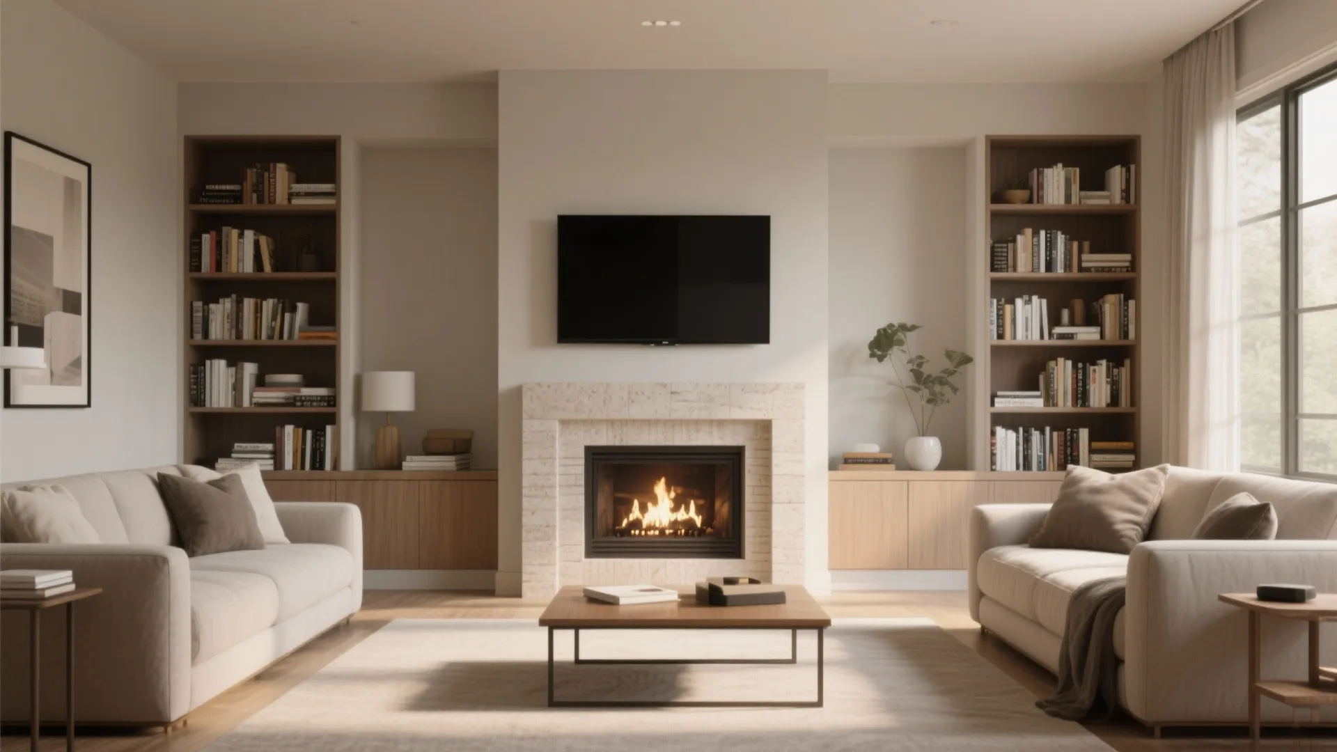 5. TV Above Fireplace