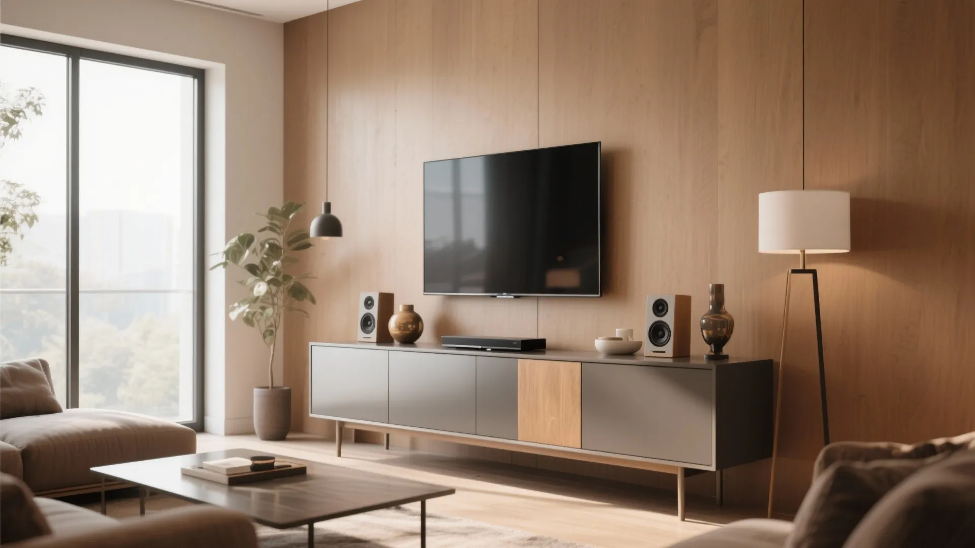 9. TV Above Sideboard Cabinet