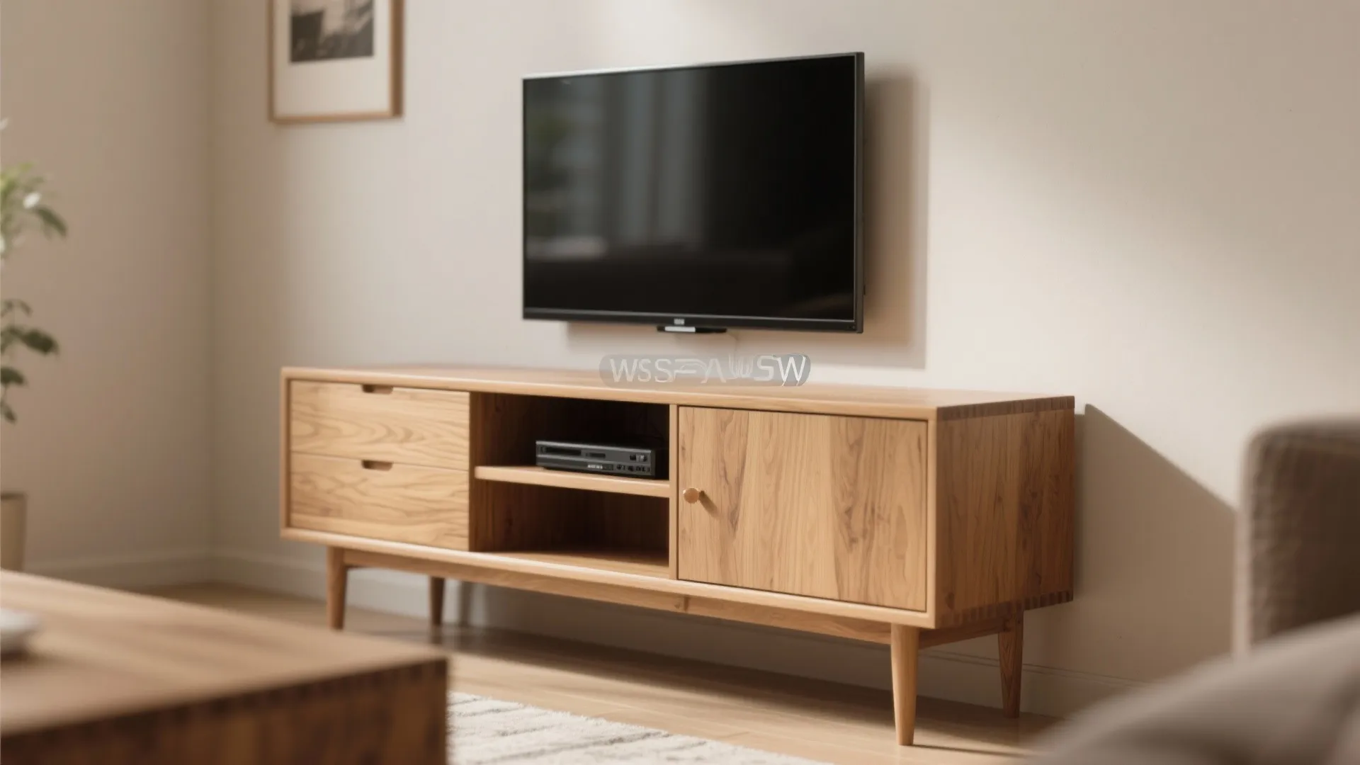 4. TV Above Storage Unit