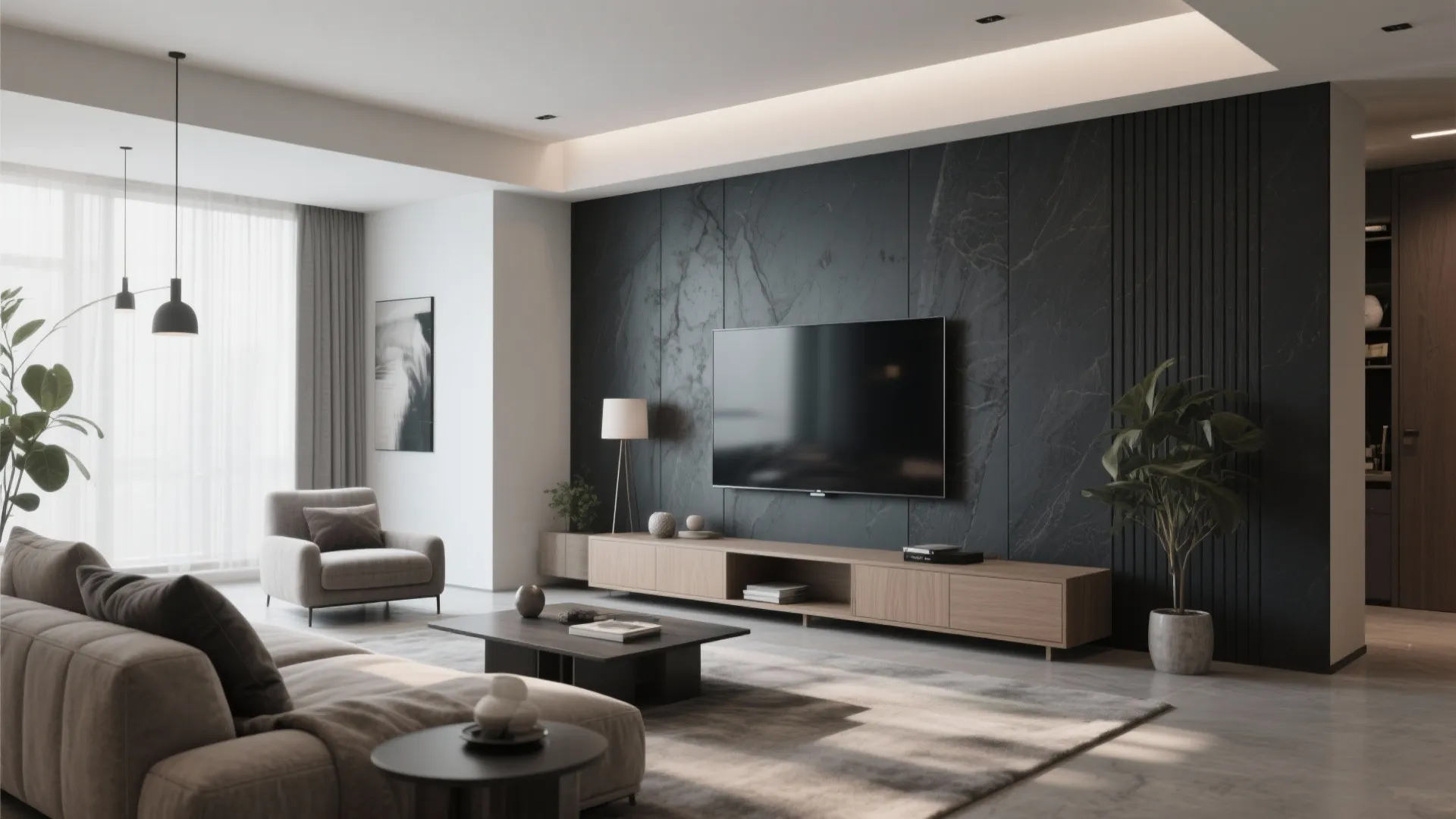 Accent Wall Behind the TV