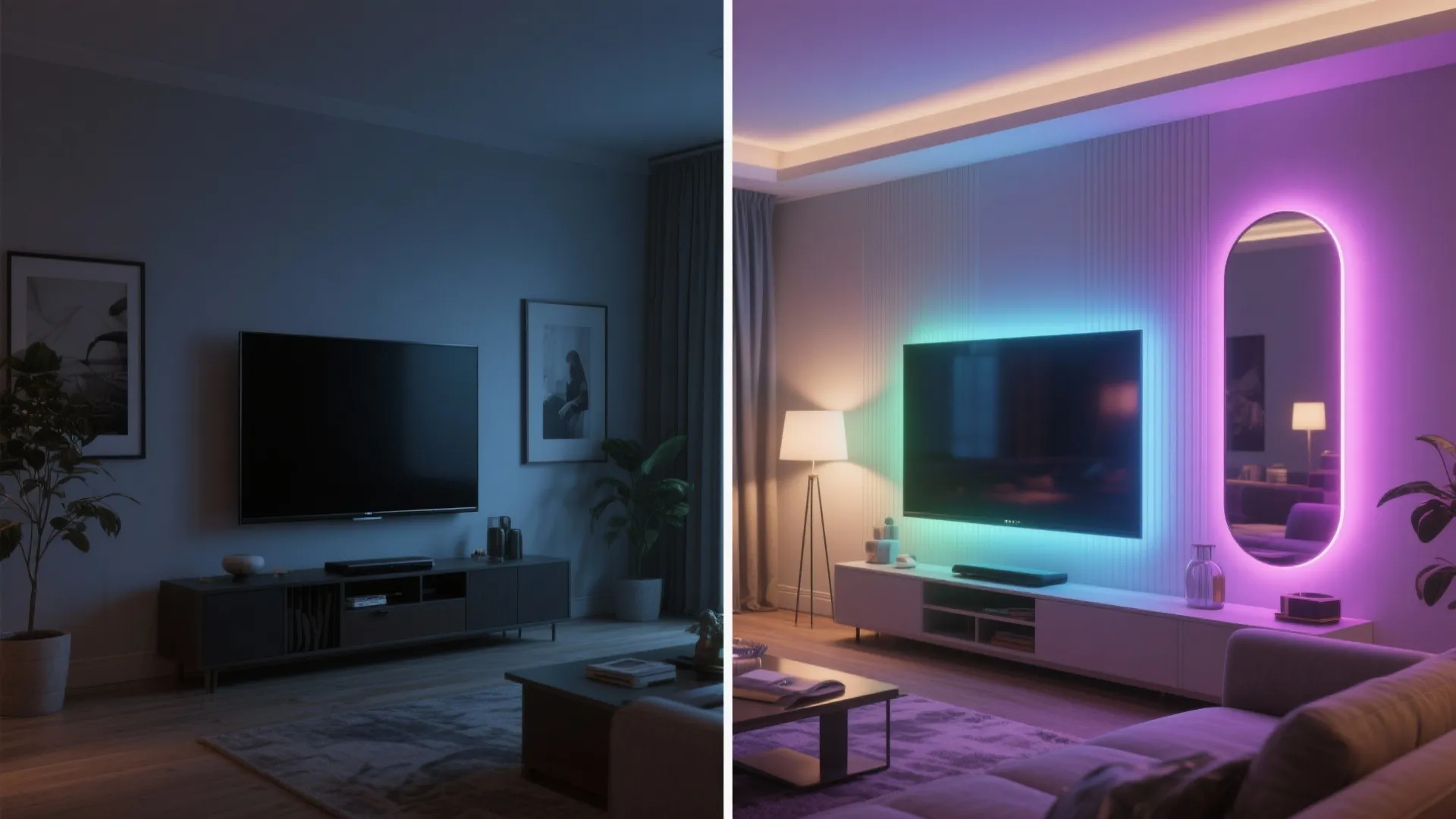 5. Backlighting TVs and mirrors to reduce eye strain