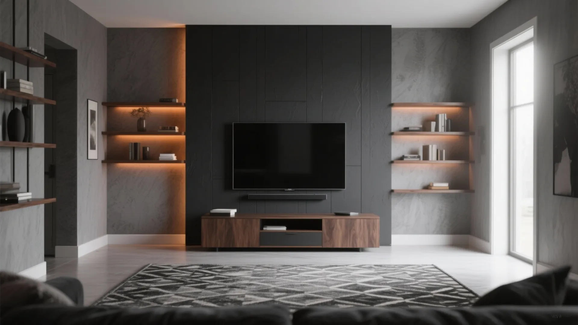 Monochrome Charcoal and Soft Gray