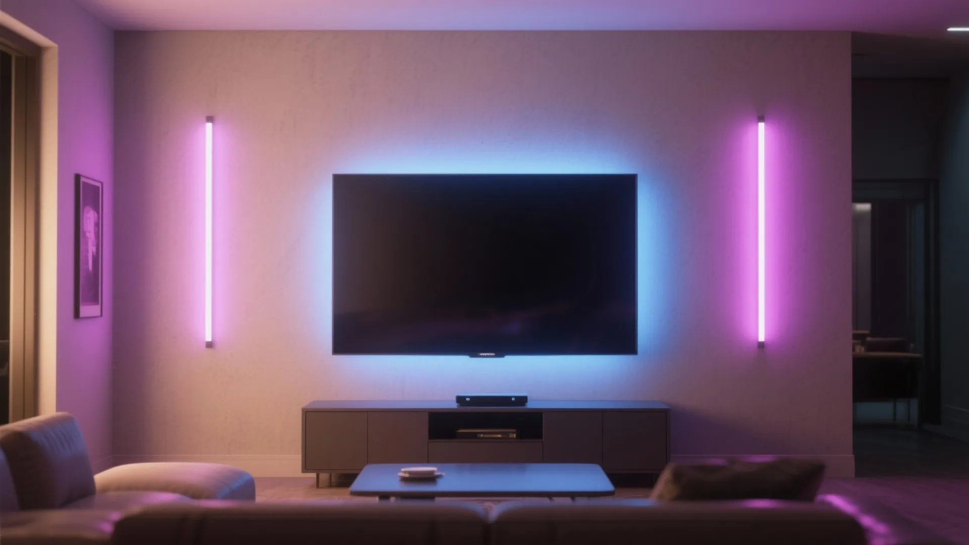 2. Frame the TV with Color Wash