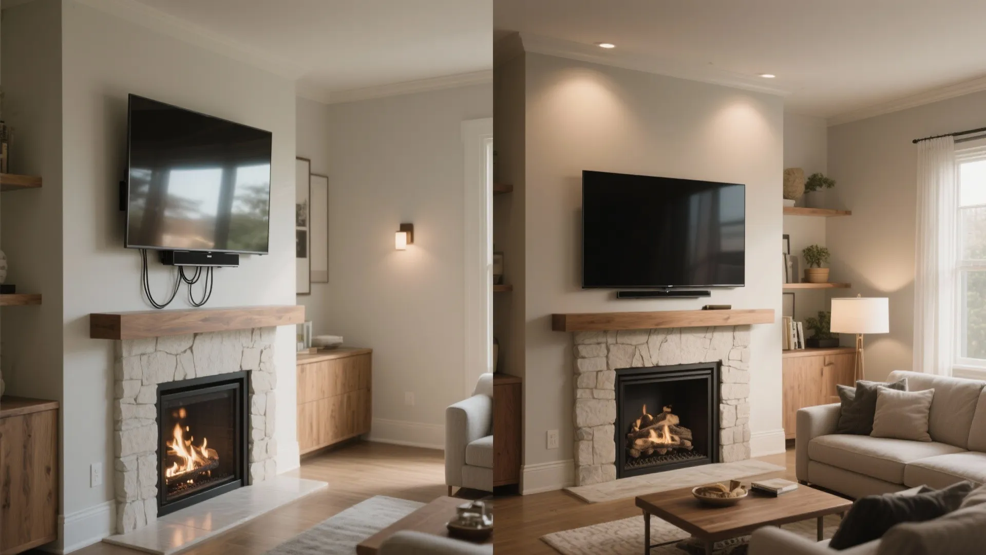 TV over fireplace—but do it right