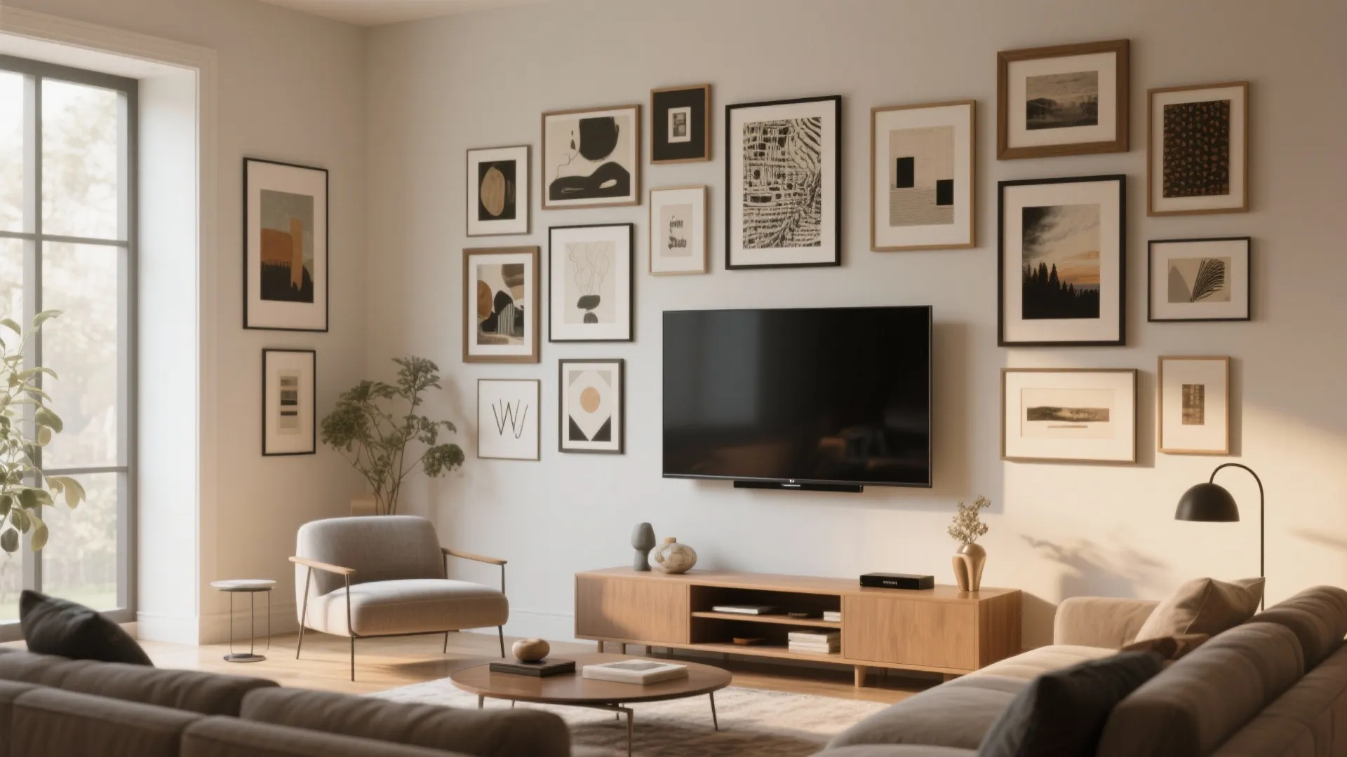 Gallery Wall Around TV