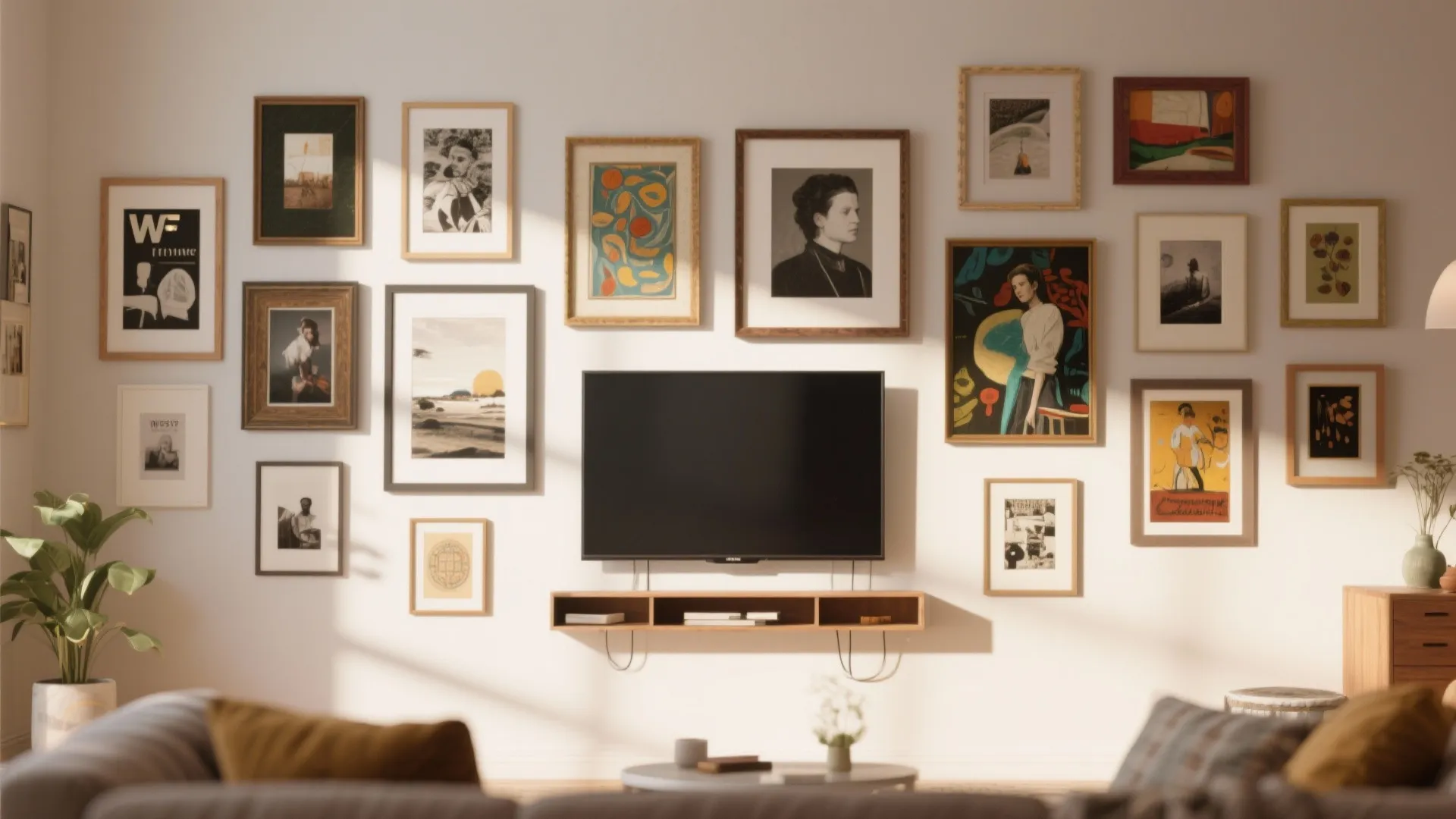 Gallery Wall Around the TV