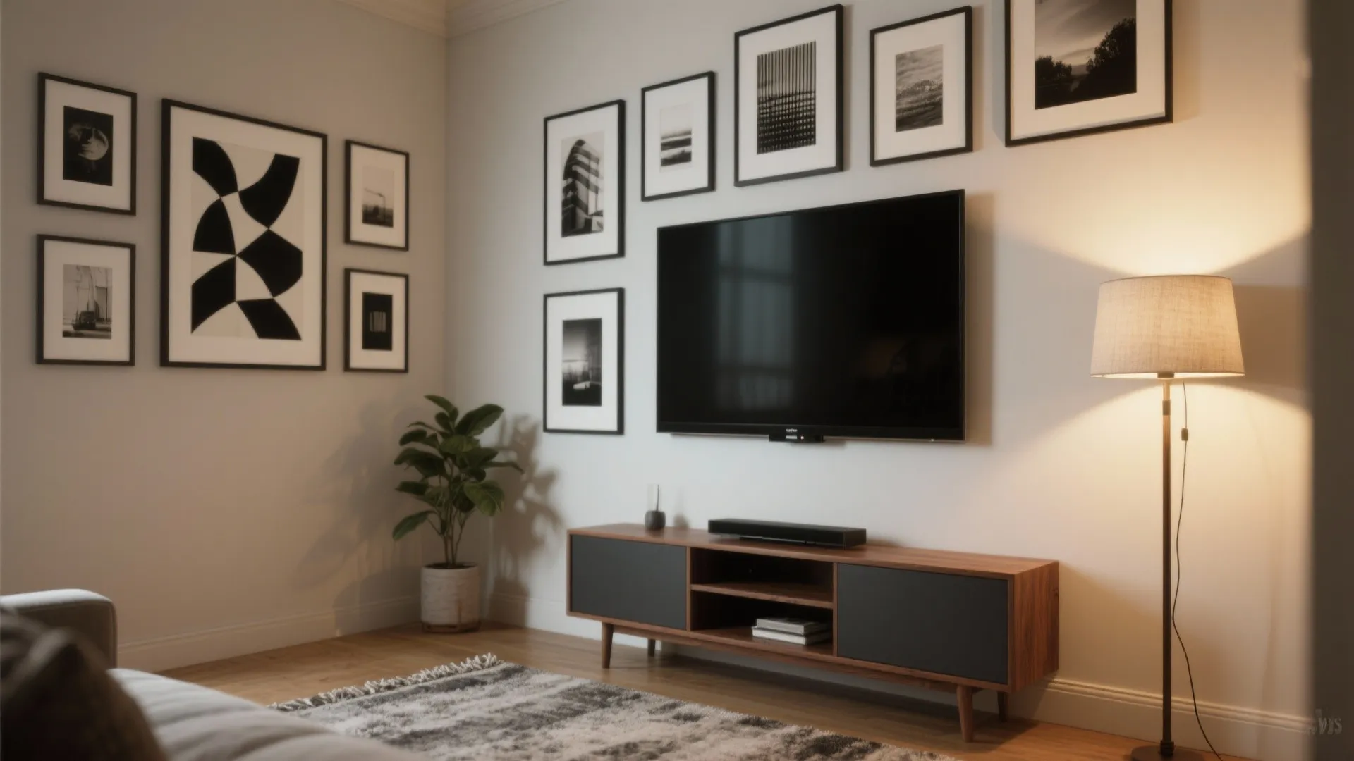 Blend the TV into a gallery wall