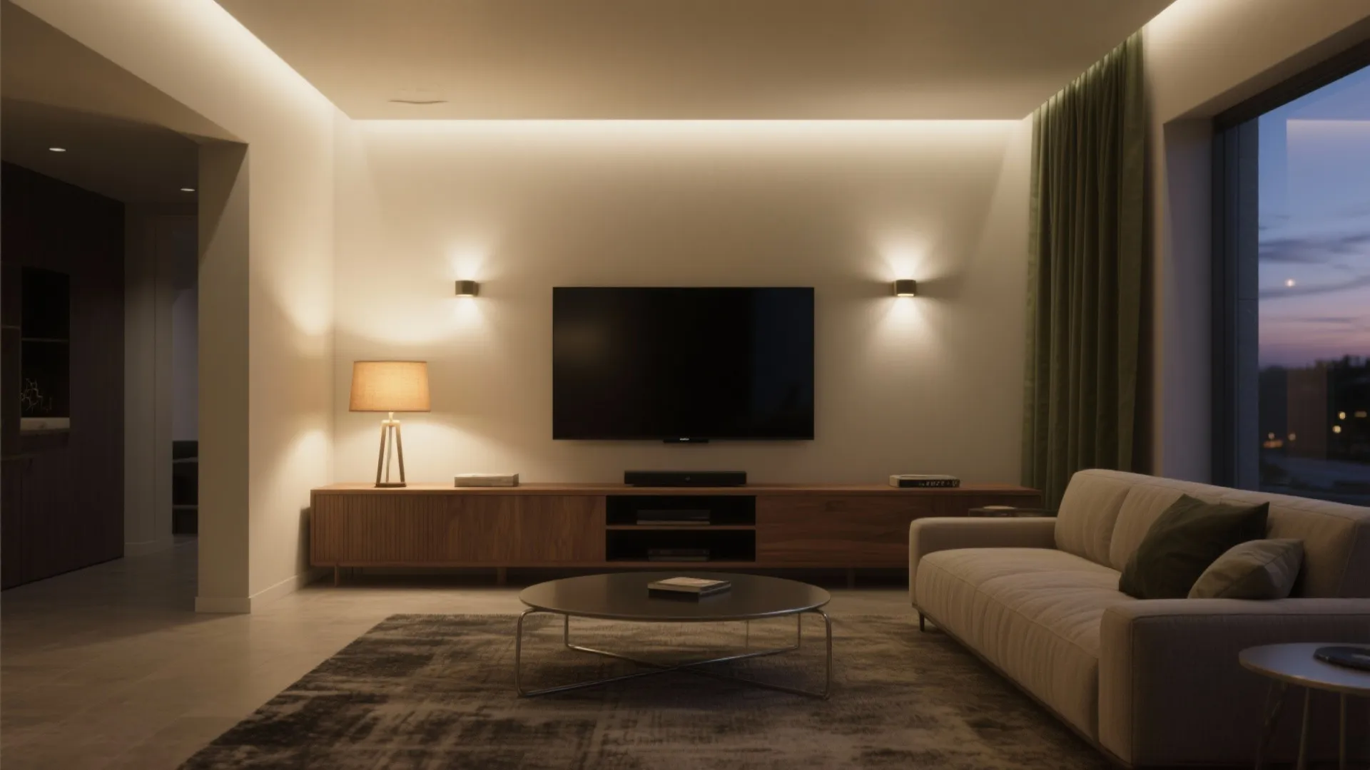 Layered lighting that flatters the screen