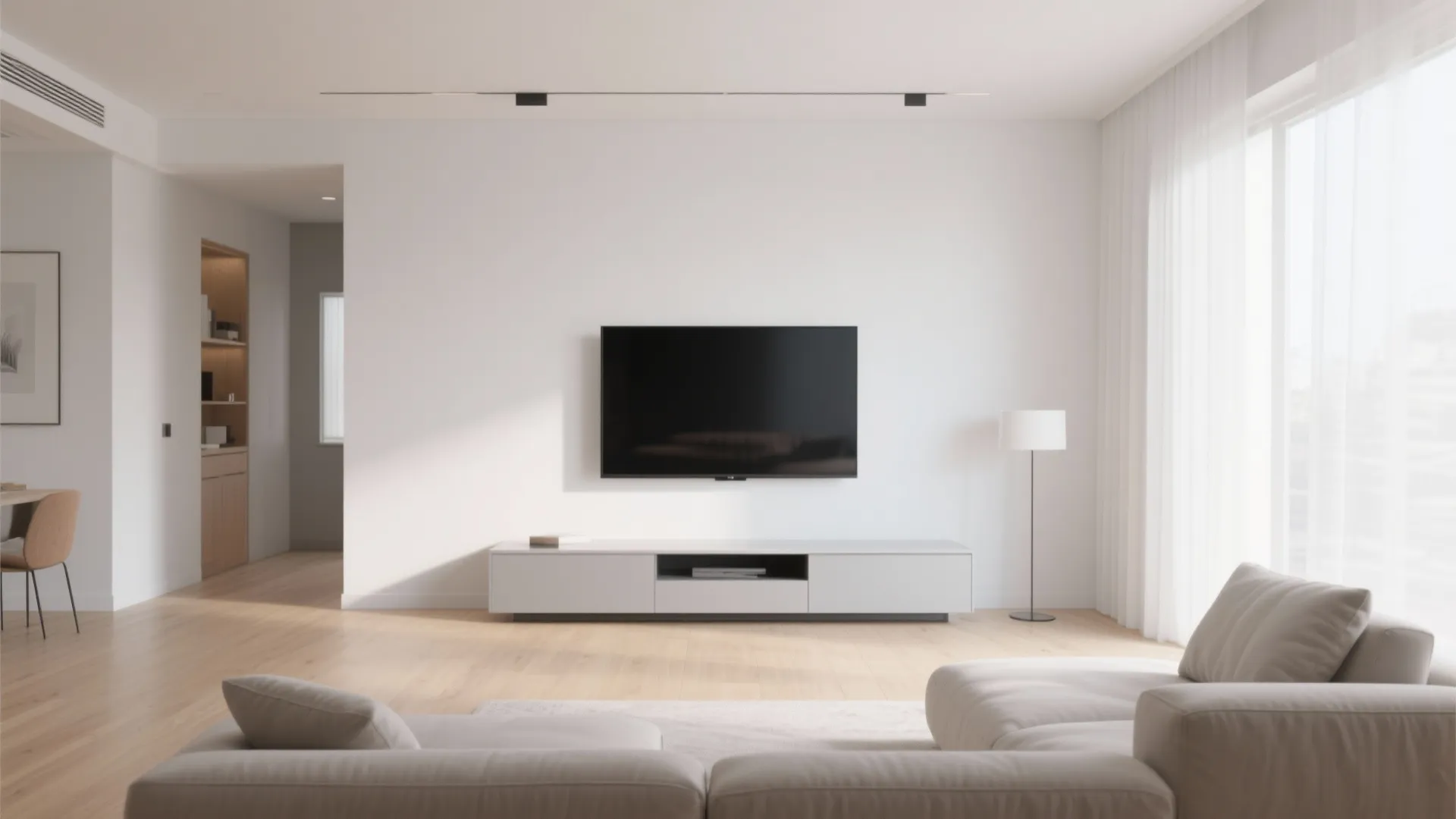 TV Above a Low Console