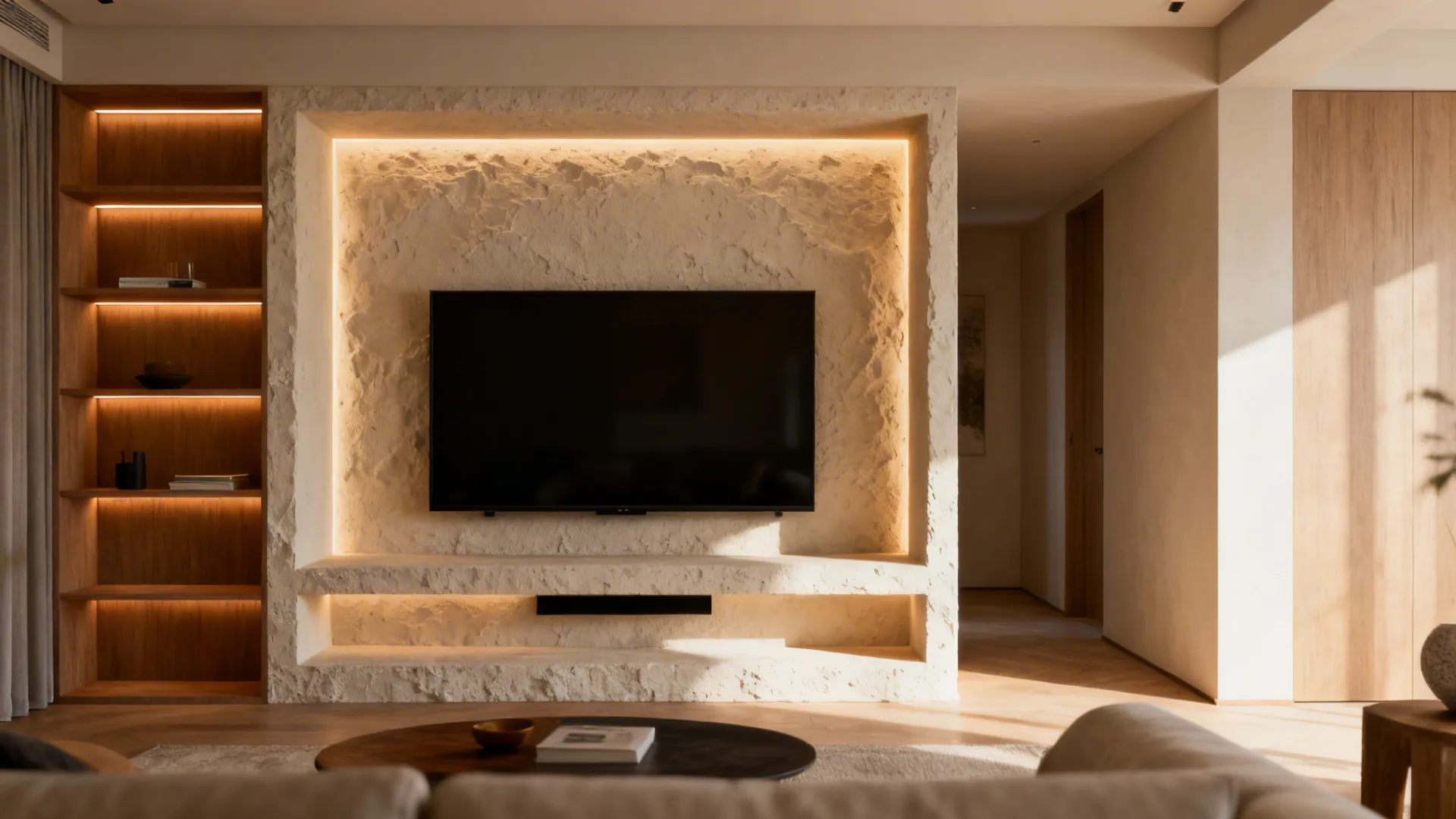 4. Place the TV in a media niche