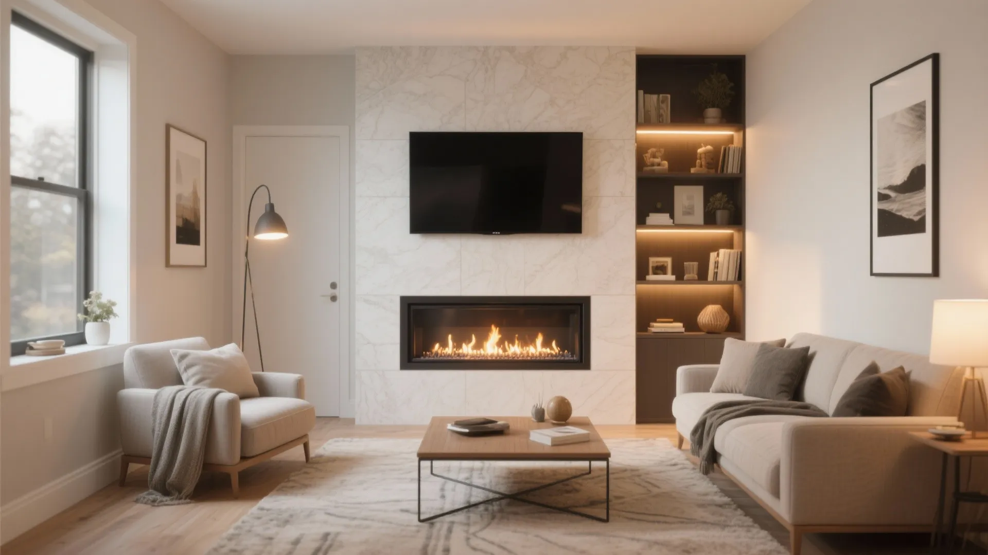 3. TV Over the Fireplace