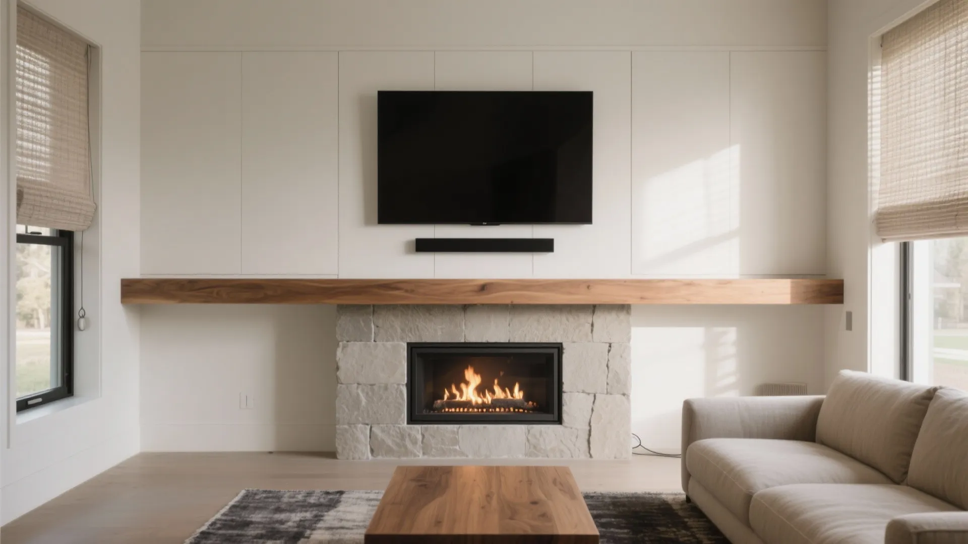 Above-the-fireplace TV: done with care