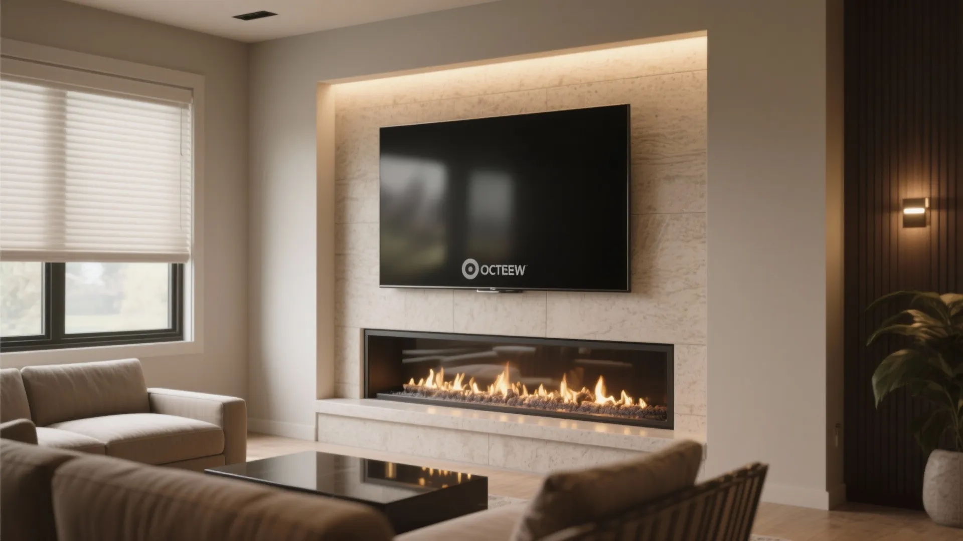 4. TV over the fireplace — do it carefully