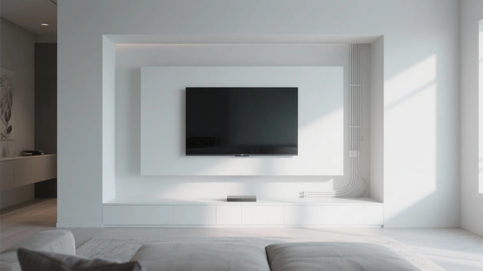 TV in a Recessed Wall Niche