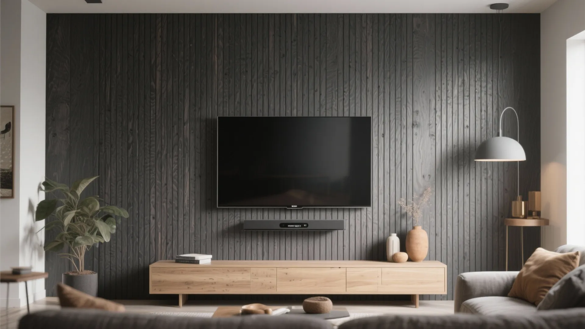 Textured Paneling Behind the Screen