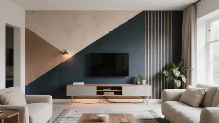 5 TV Unit Wall Painting Designs That Wow Small Spaces