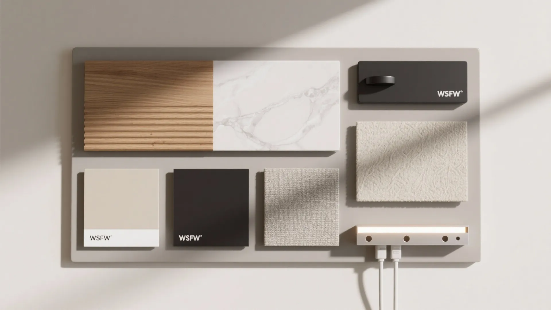 Textured Feature Wall: Fluted Wood or Large-Format Porcelain