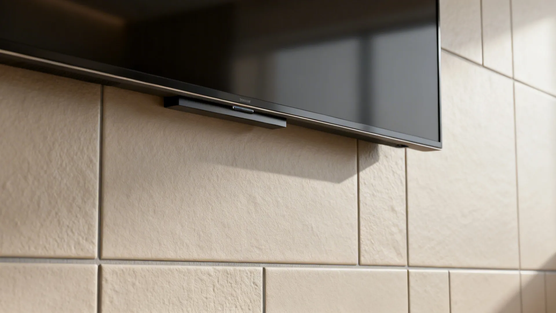 1. Accent the TV Wall with Shallow Relief Tiles