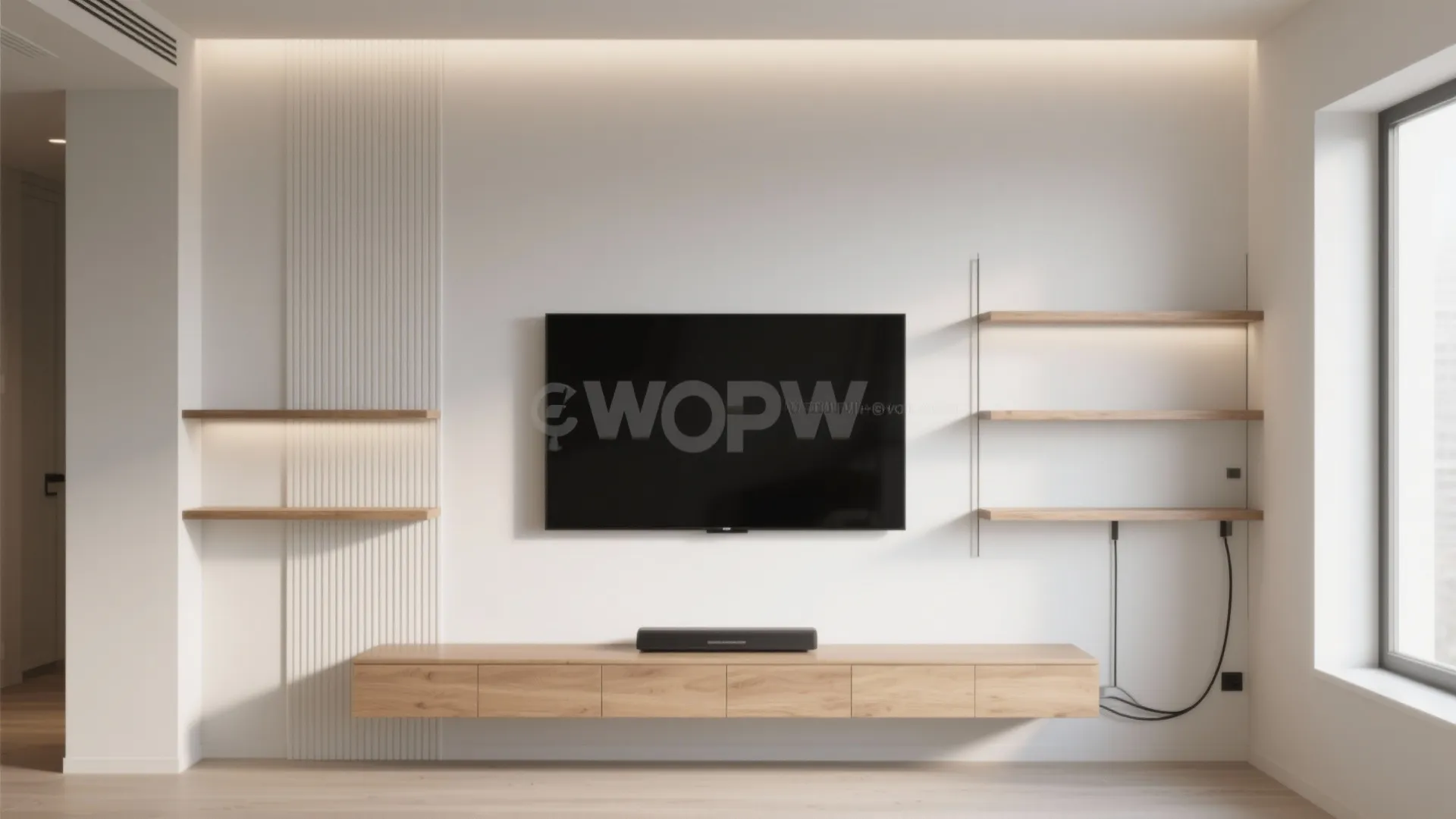 POP TV Wall With Integrated Storage