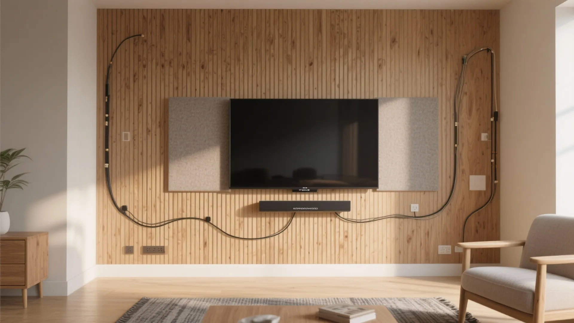 Textured Paneling with Hidden Wiring