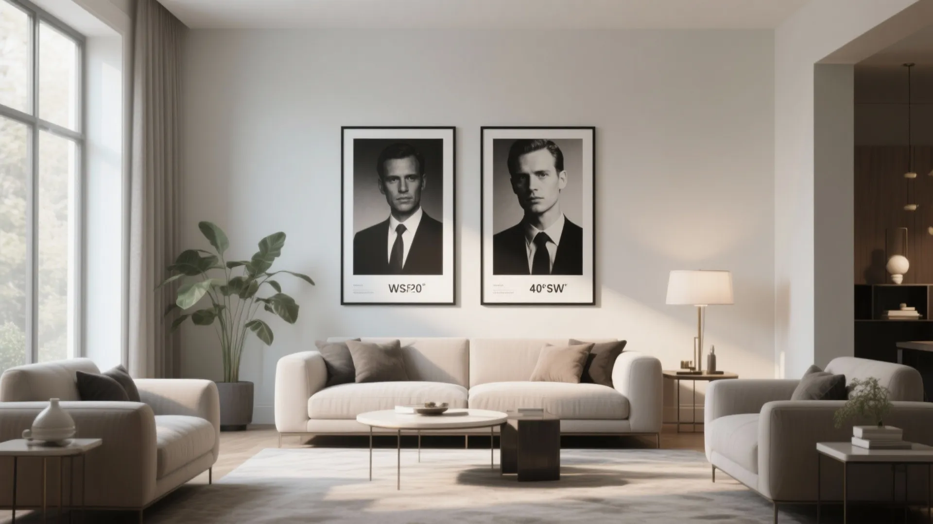 Symmetry with Twin Posters