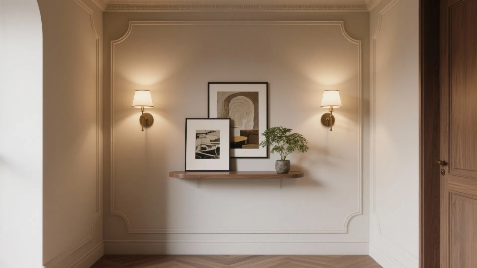 3. Twin matching sconces for symmetry in alcoves