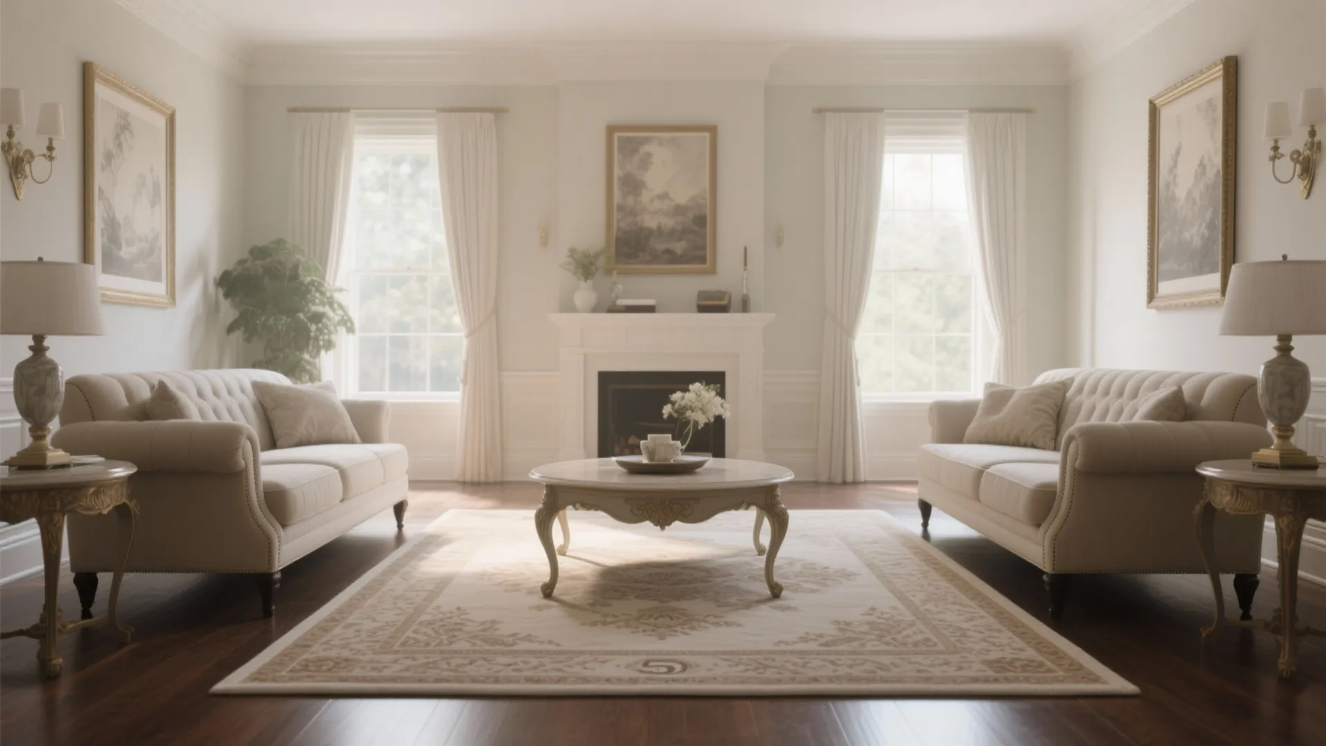 8. Symmetrical Setup With Twin Sofas