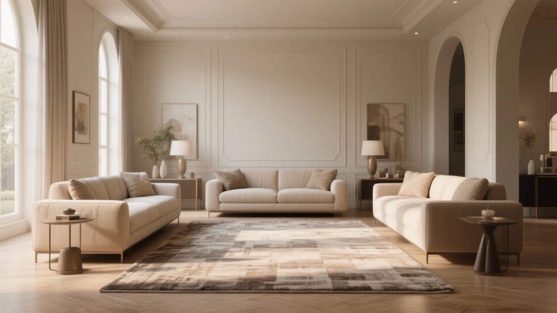 2. Symmetry with Twin Sofas