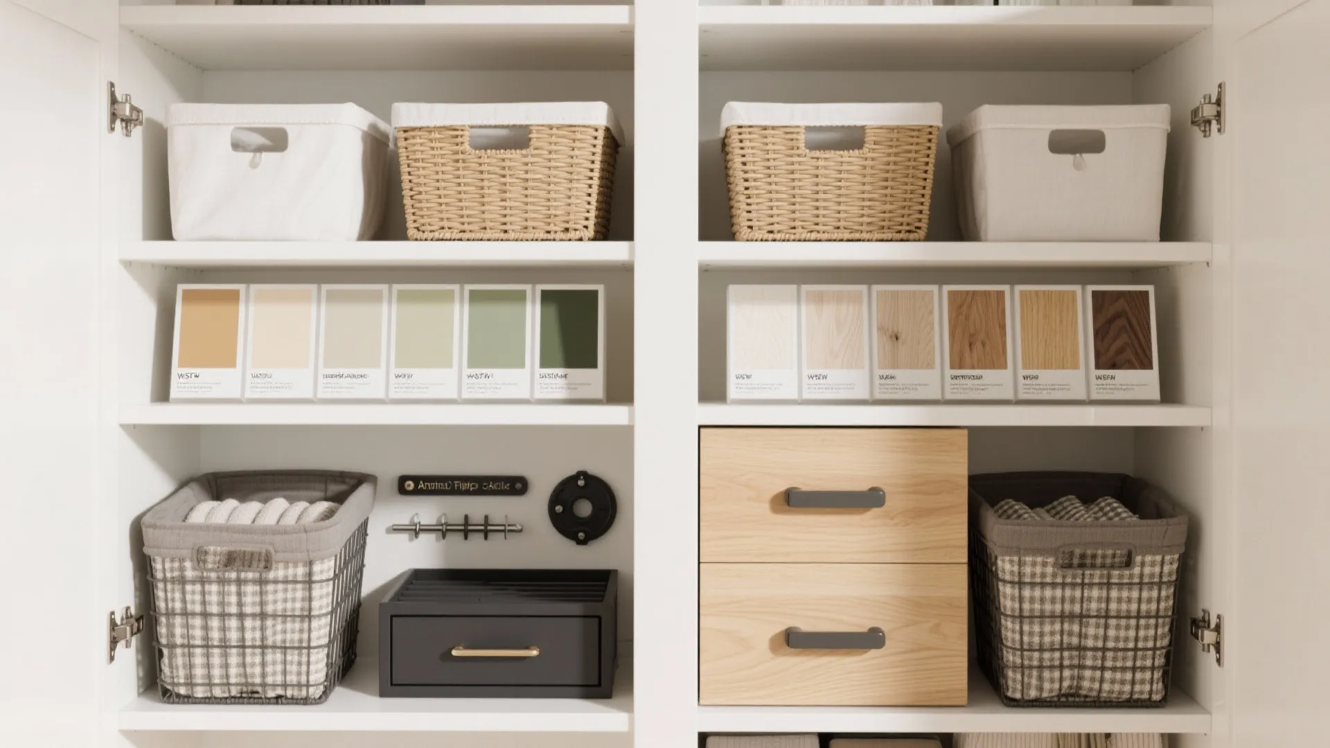 Vertical Storage Wall with Split Zones