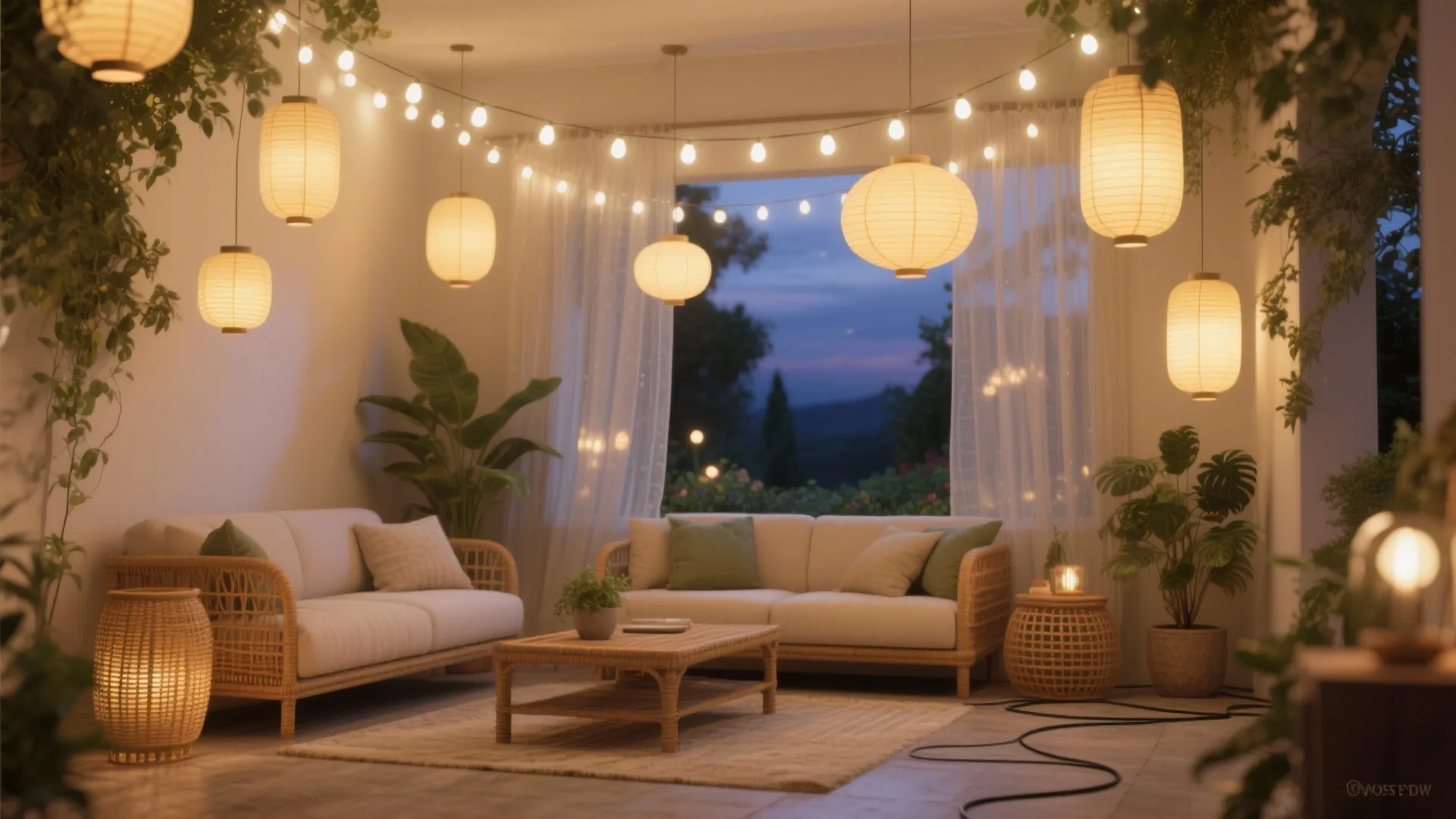 Twinkle Light Night Garden