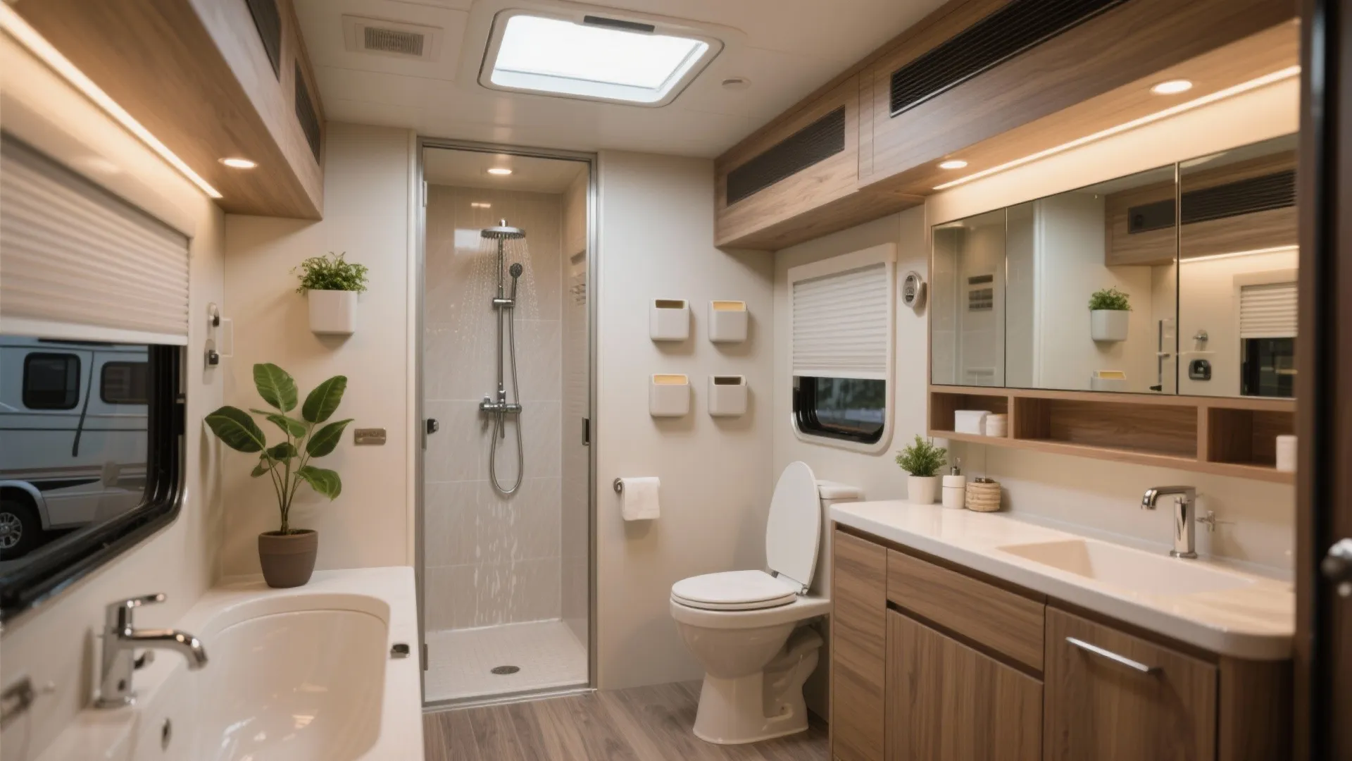 2 Bathroom 5th Wheel: 5 Small-Space Ideas: Creative, practical bathroom layouts and storage tips for a 2-bath 5th wheel from a veteran designer
