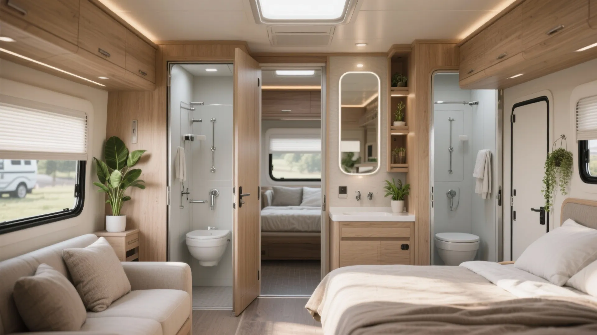 Travel Trailer with 2 Bathrooms: 5 Space-Saving Ideas: Creative small-space solutions for travel trailers that include two bathrooms—smart, cozy, and surprisingly practical