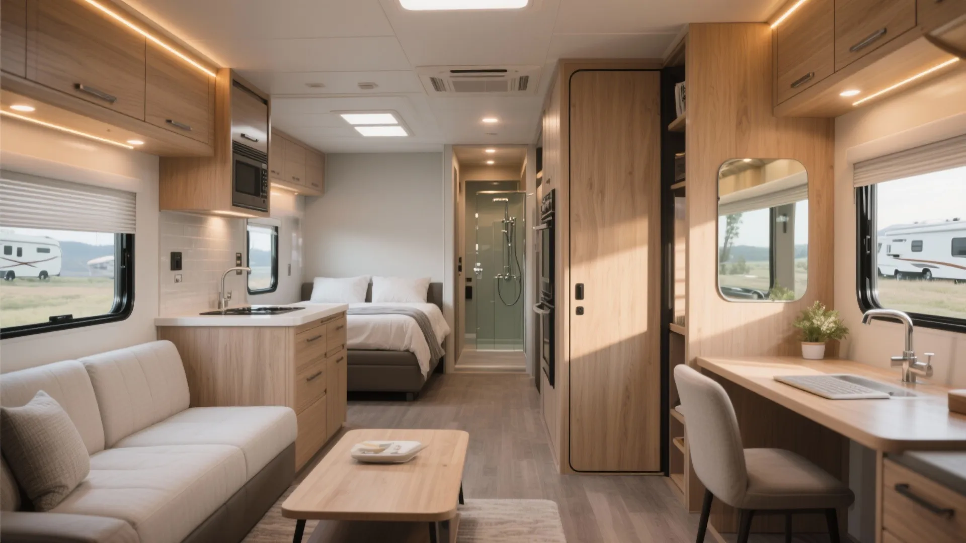 Tiny Luxury: 5 Ideas for 2-Bedroom 5th Wheel Trailers: Clever space-saving and style tips from a pro for two-bedroom fifth-wheel trailers