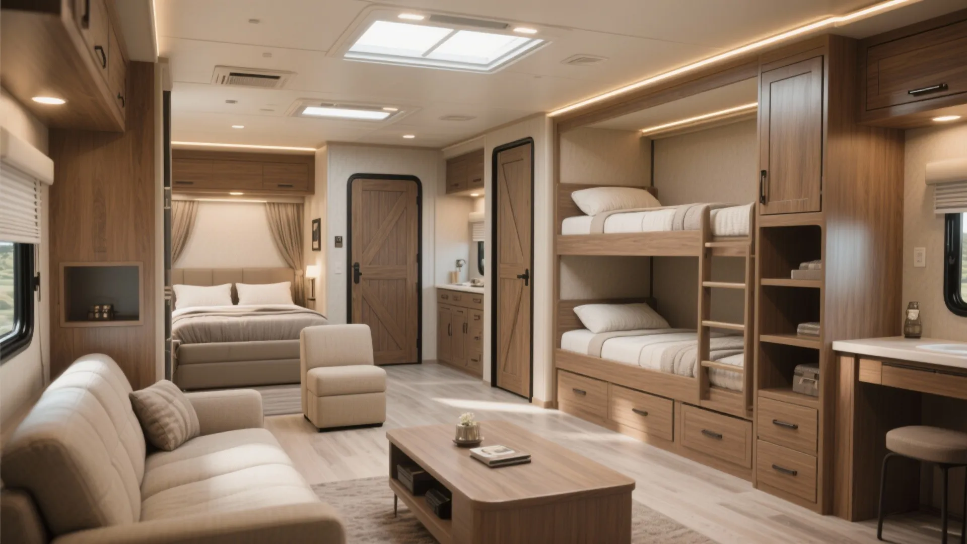 5th Wheel Trailer Ideas: 5 Small-Space Bedroom Layouts: Creative two-bedroom 5th wheel trailer layouts and practical tips from a veteran designer