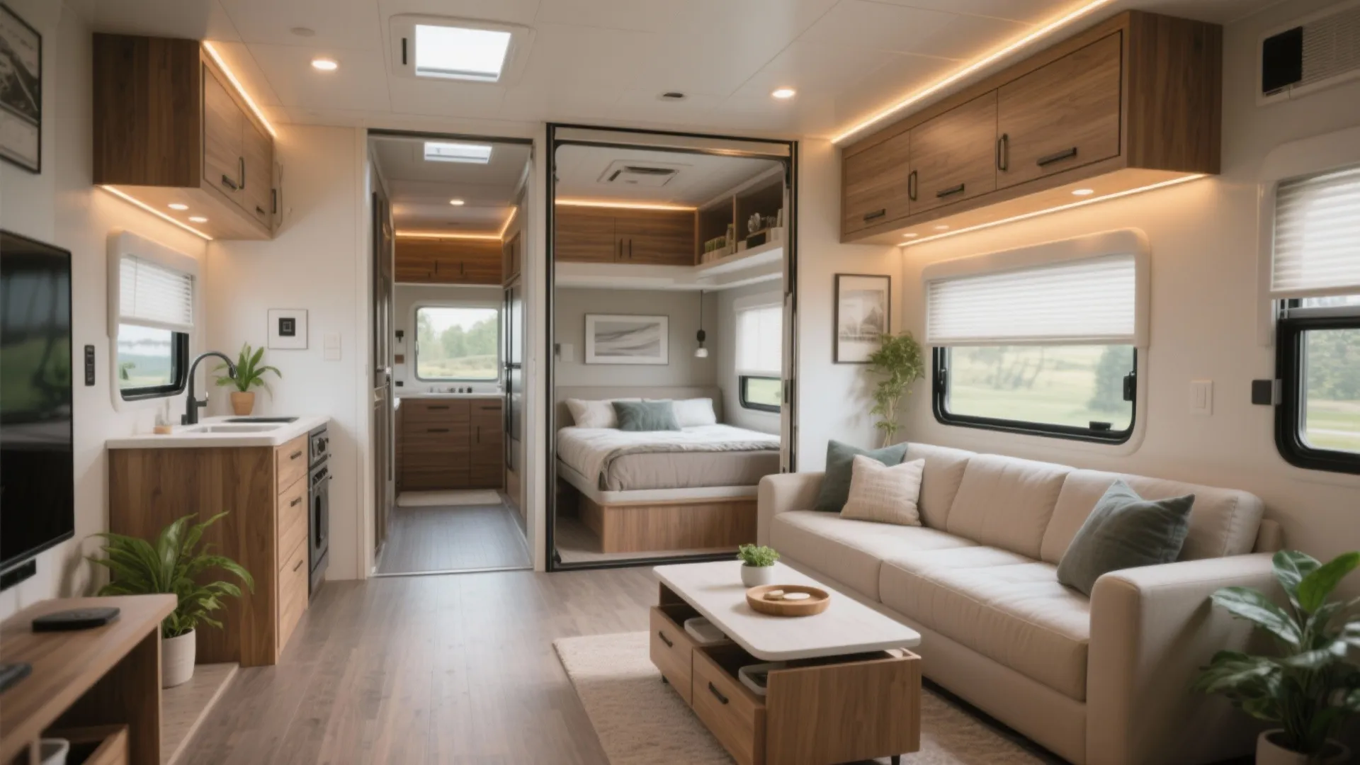 2-Bedroom Fifth Wheel: 5 Small-Space Ideas: Clever layouts and finishes I’ve used to make two-bedroom fifth wheels feel like roomy homes