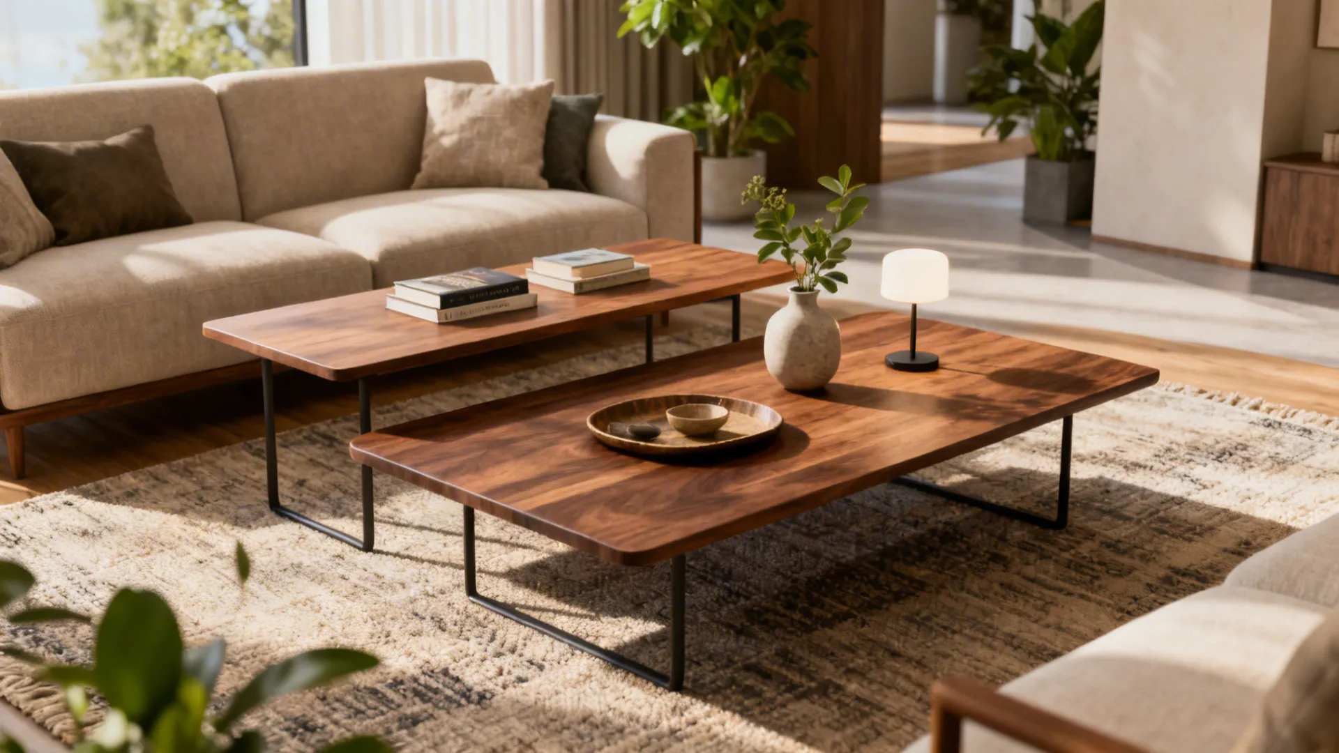 5 Small-Space Ideas for a Living Room with Two Coffee Tables